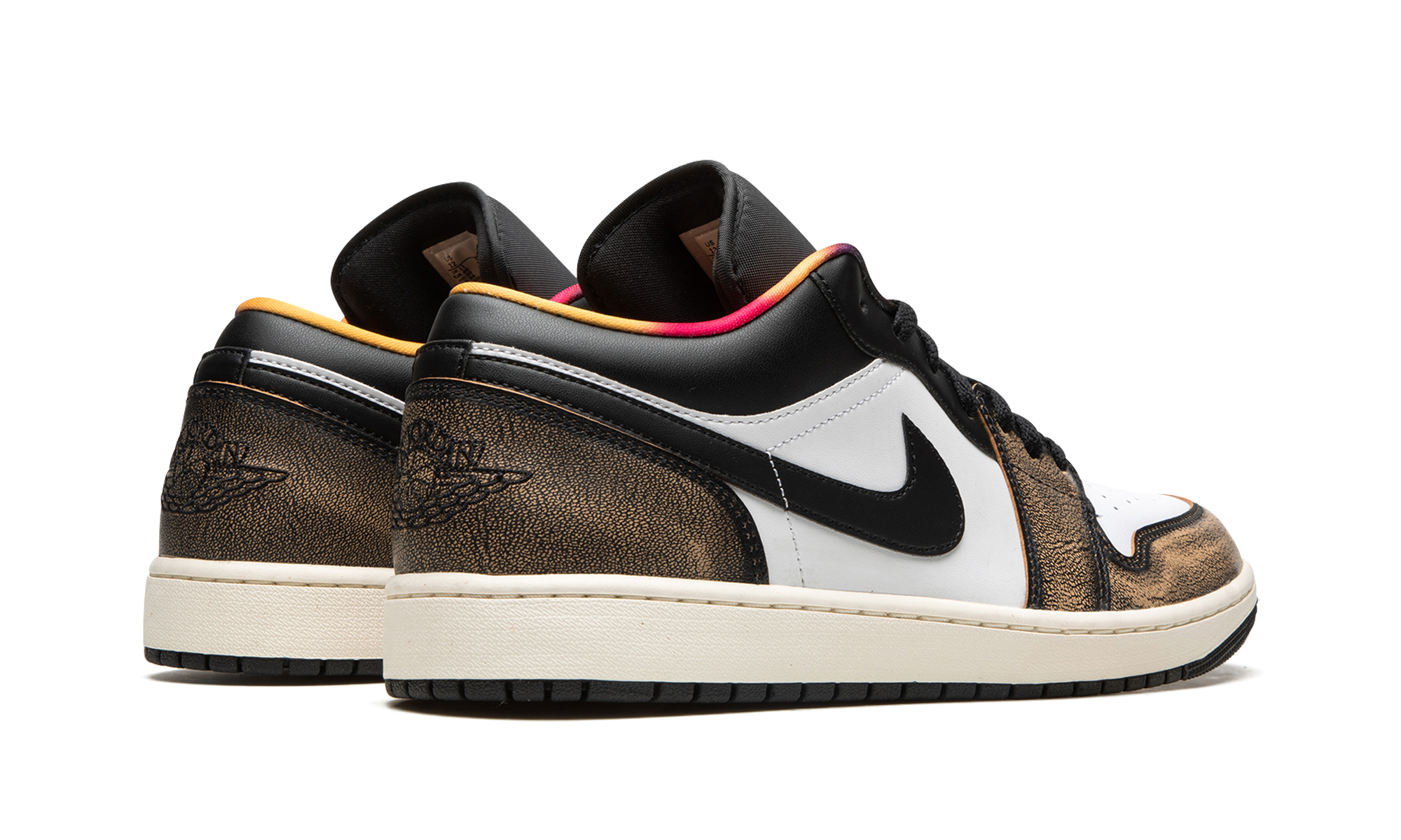 jordan 1 low se wear away yellow+DQ8422-001+diagnol right behind view