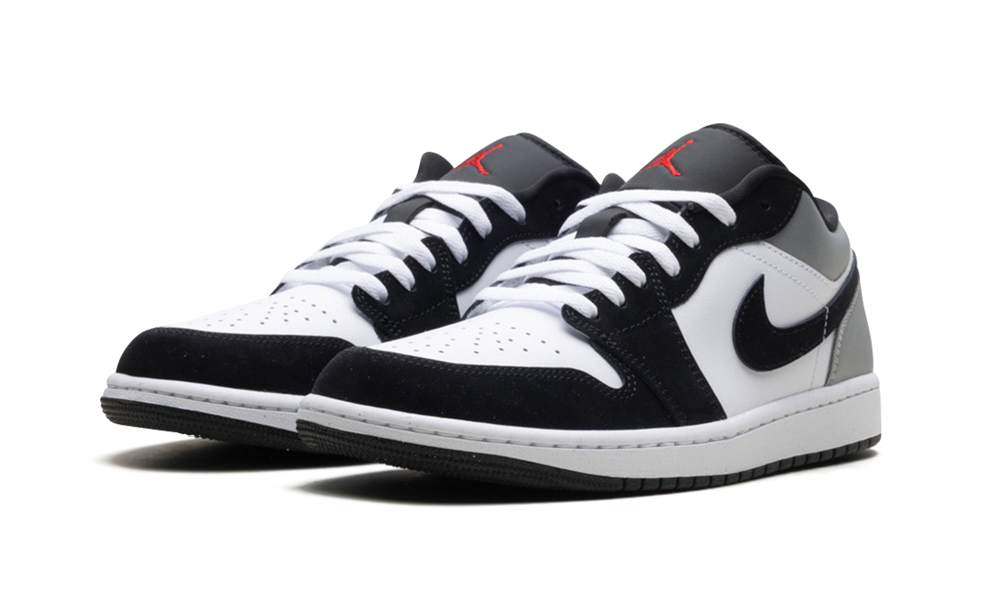 jordan 1 low se white fire red black matte silver+HF3148-106+diagnol left view