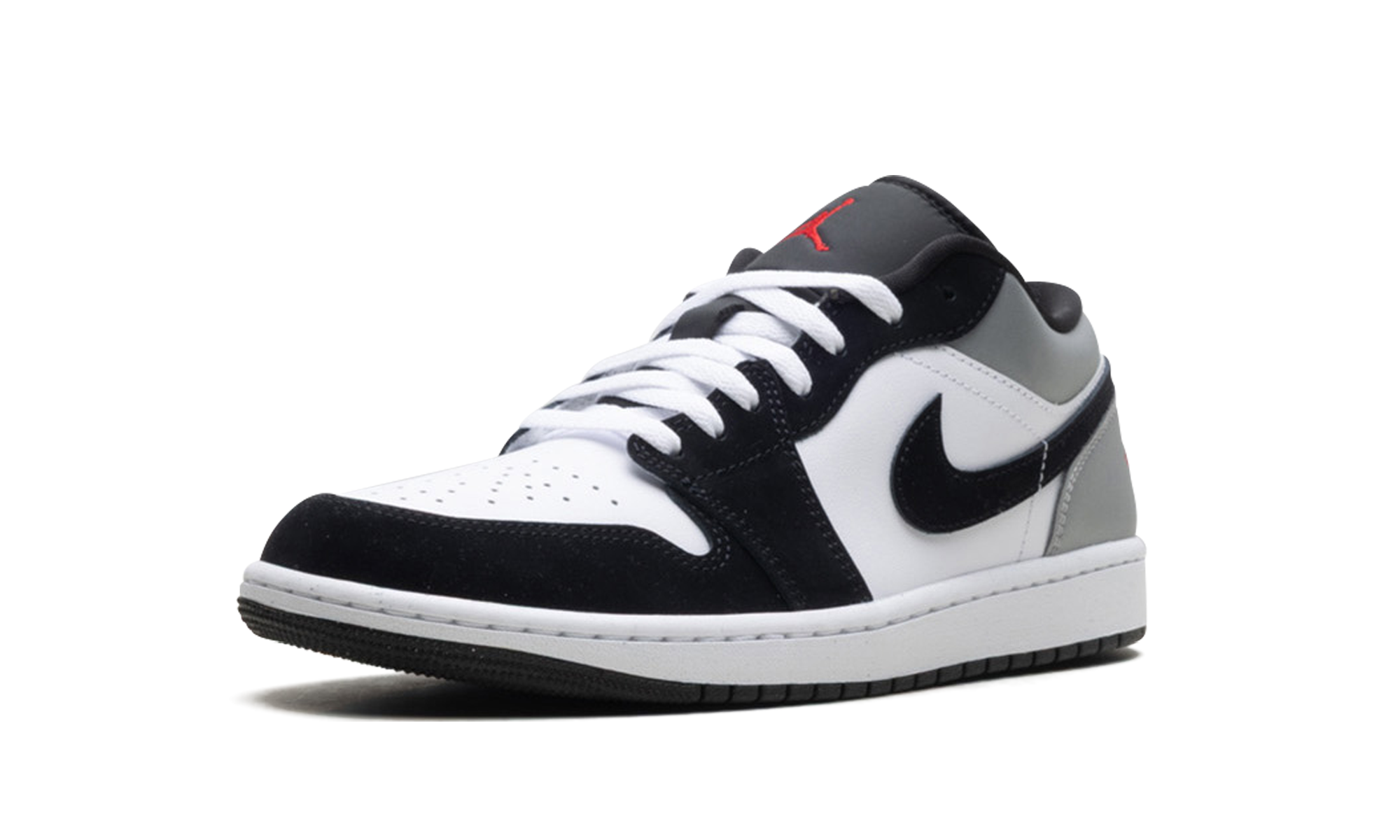 jordan 1 low se white fire red black matte silver+HF3148-106+left diagnol single view