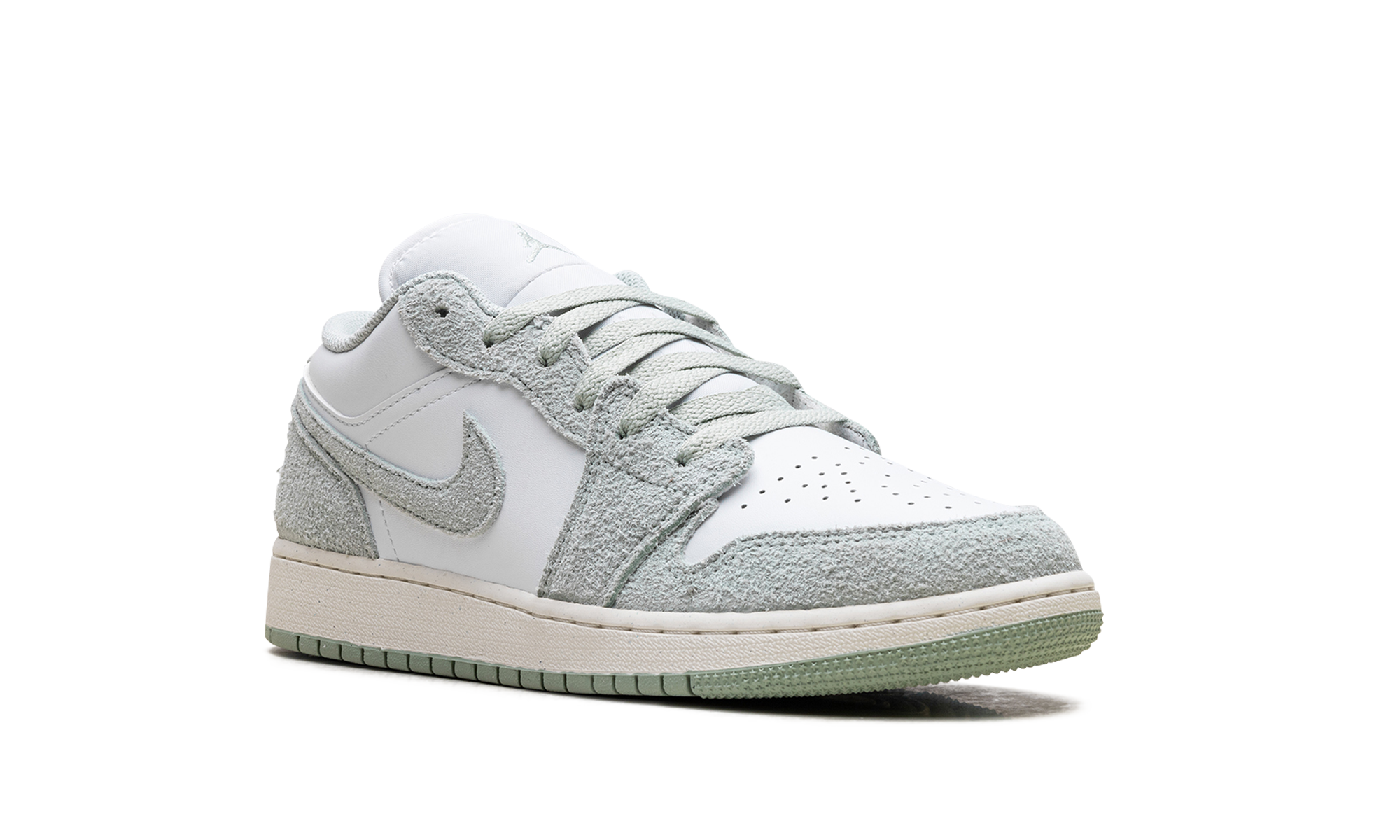 jordan 1 low se white seafoam gs+FN9137-131+diagnol right view