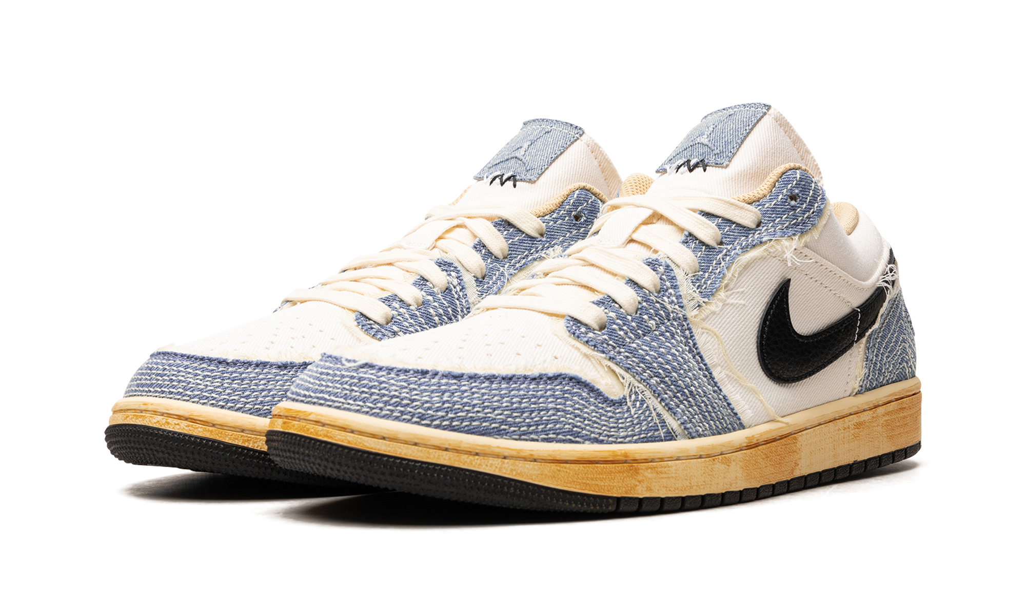 jordan 1 low se wrmk sashiko denim+FN7670-493+diagnol left view