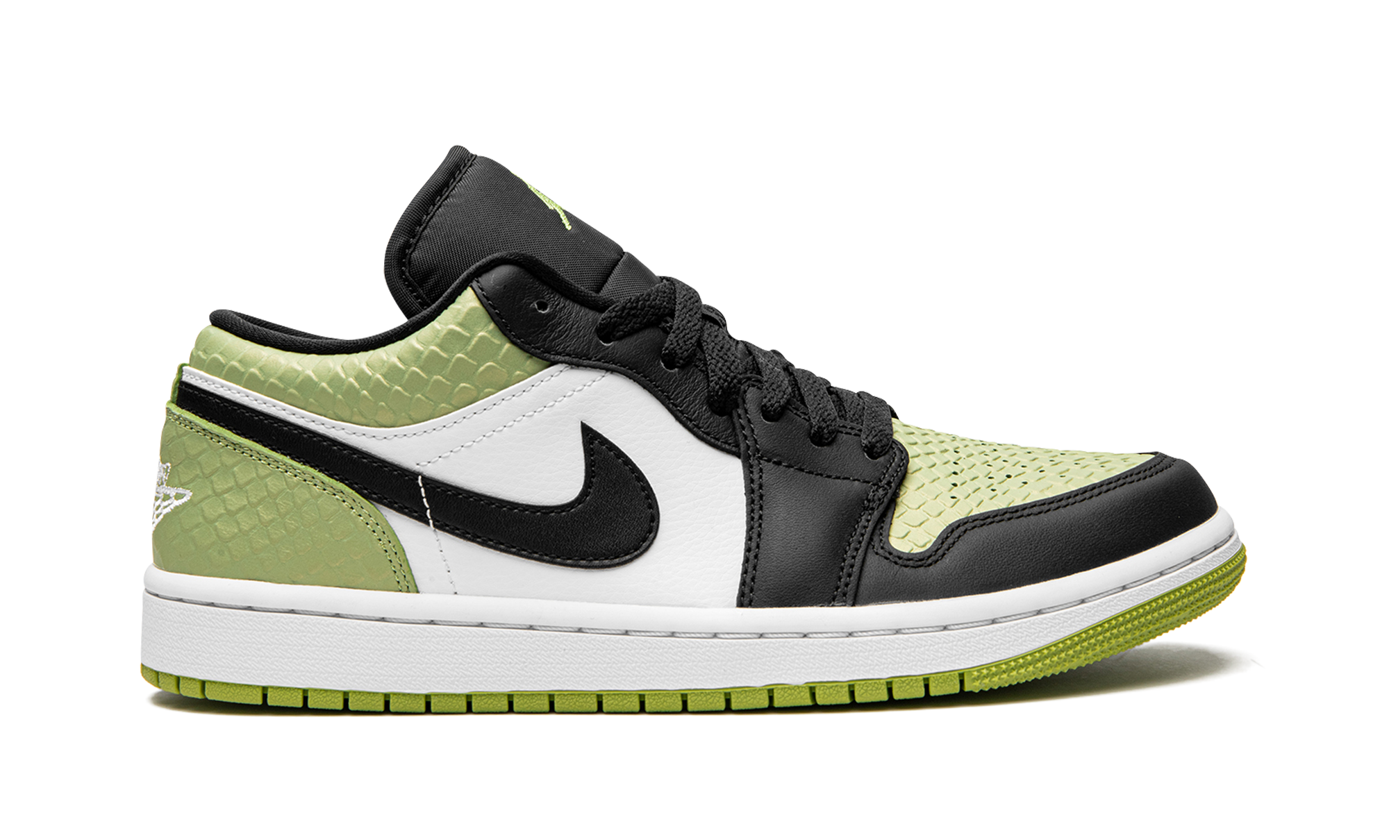 jordan 1 low snakeskin vivid green women s+DX4446-301+right view