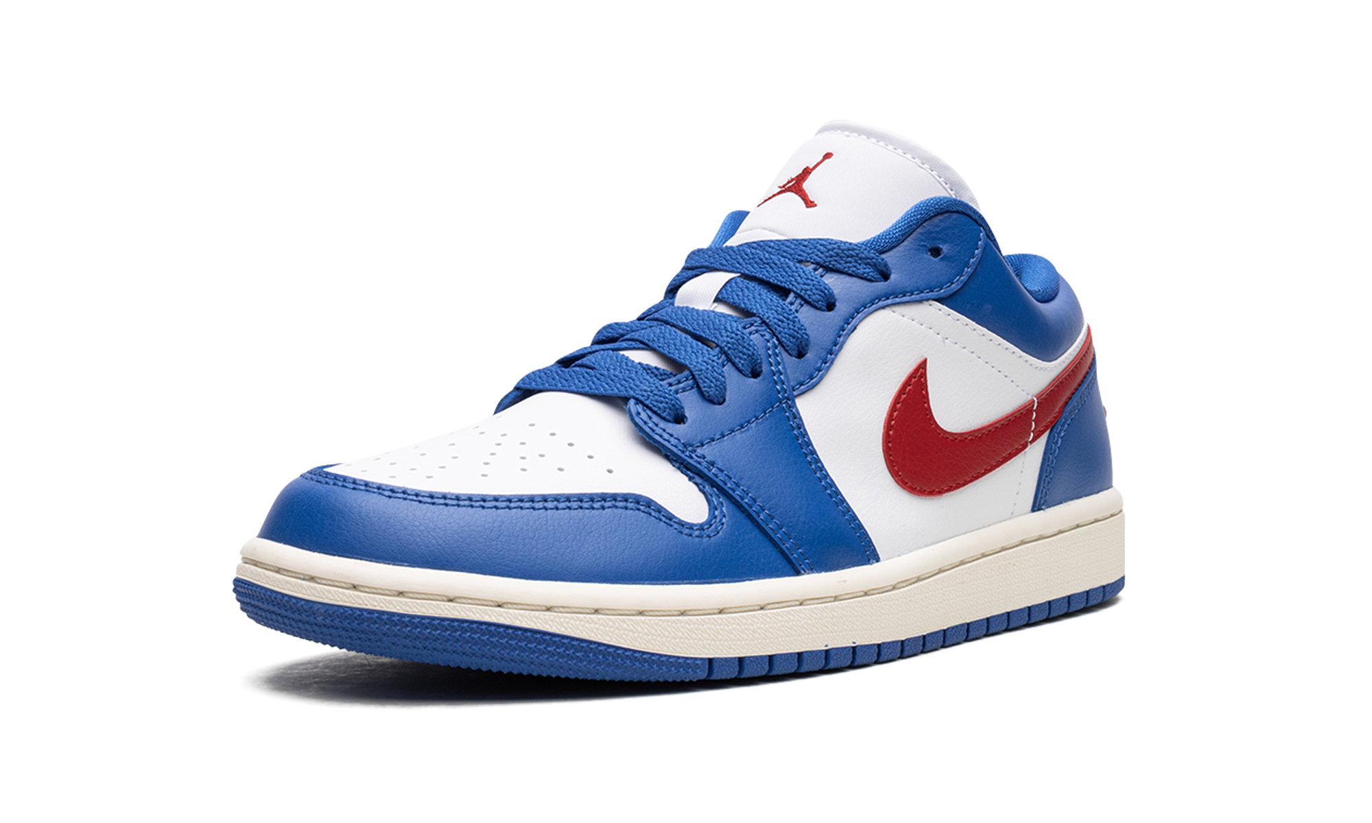 jordan 1 low sport blue gym red women s+DC0774-416+left diagnol single view