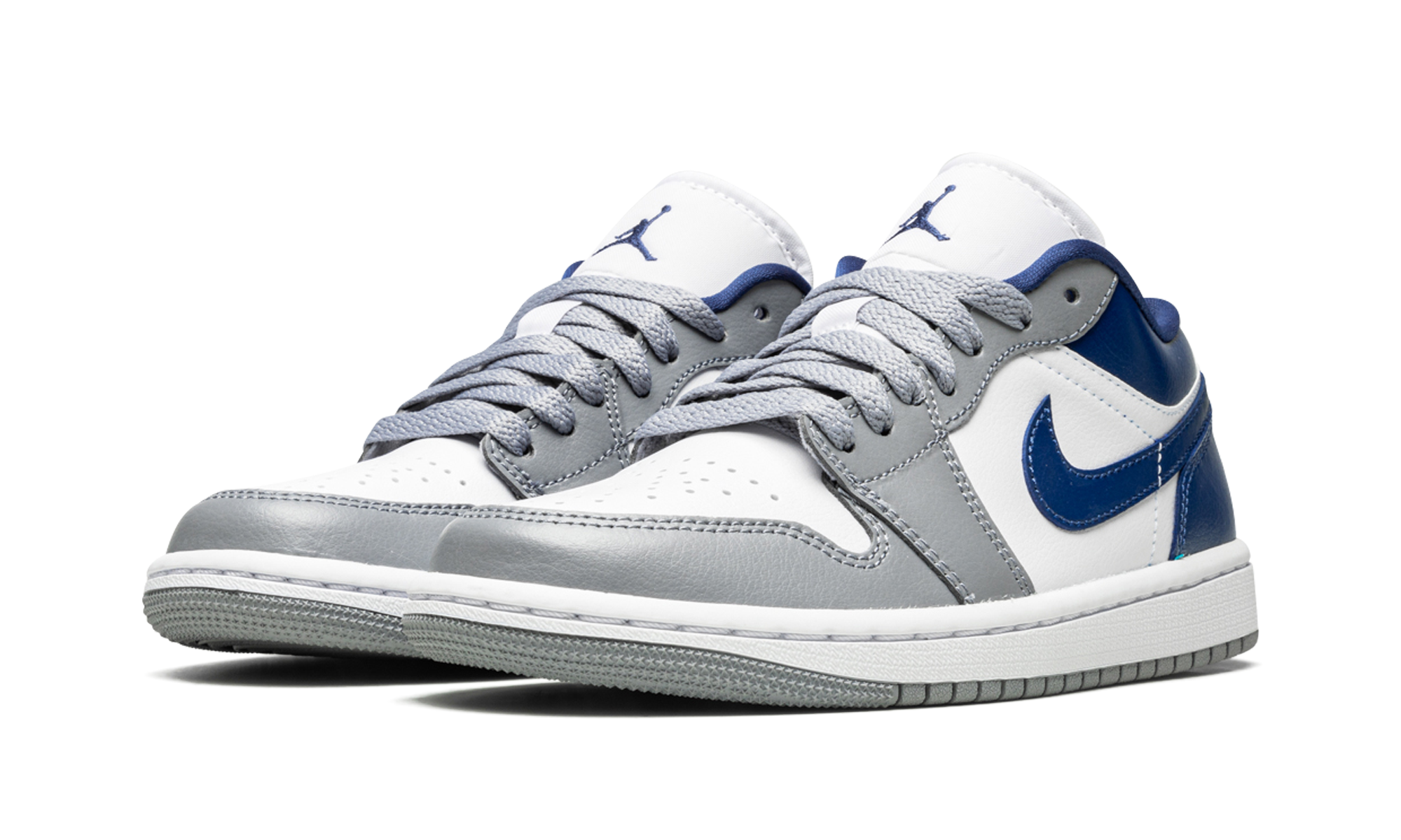 jordan 1 low stealth french blue women s+DC0774-042+diagnol left view