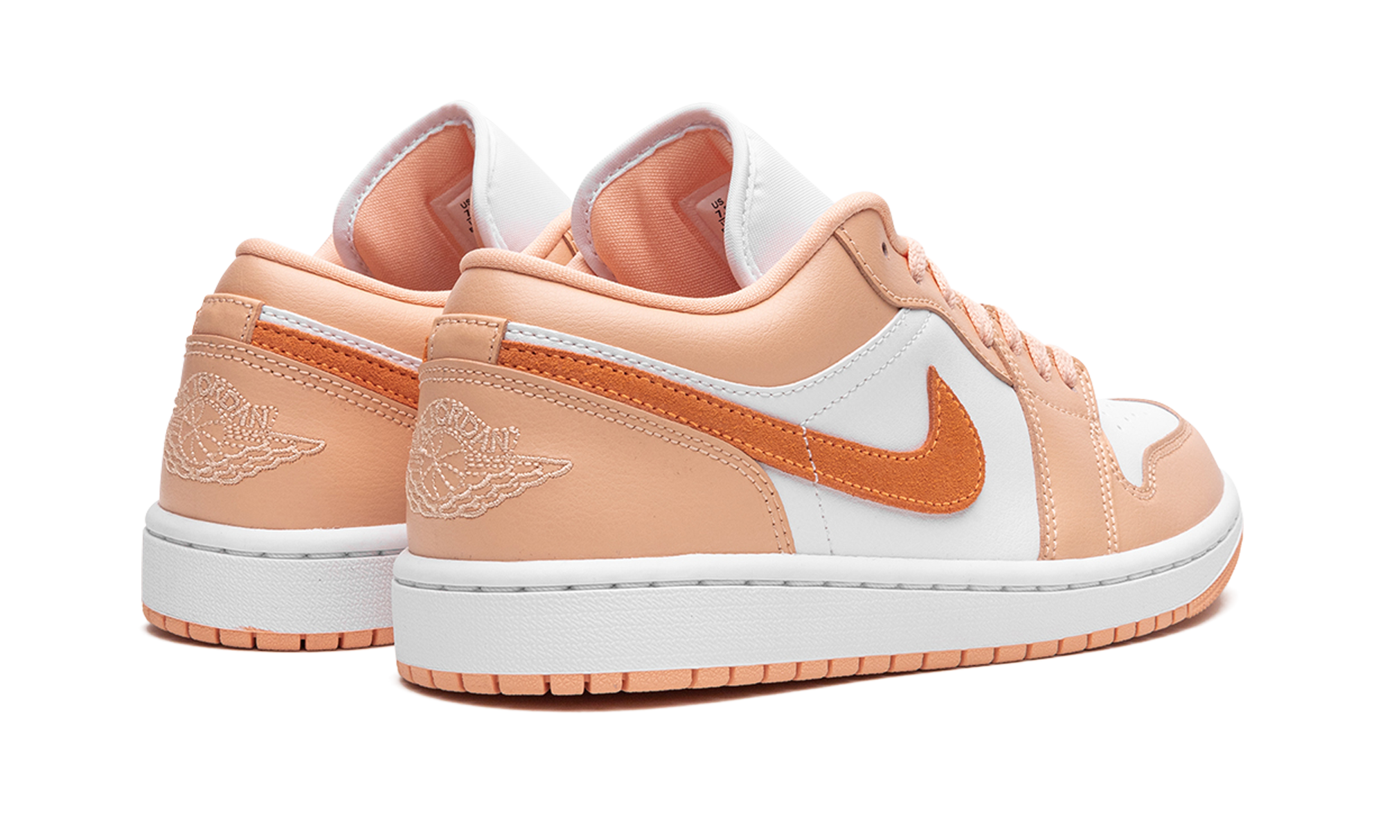 jordan 1 low sunset haze women s+DC0774-801+diagnol right behind view