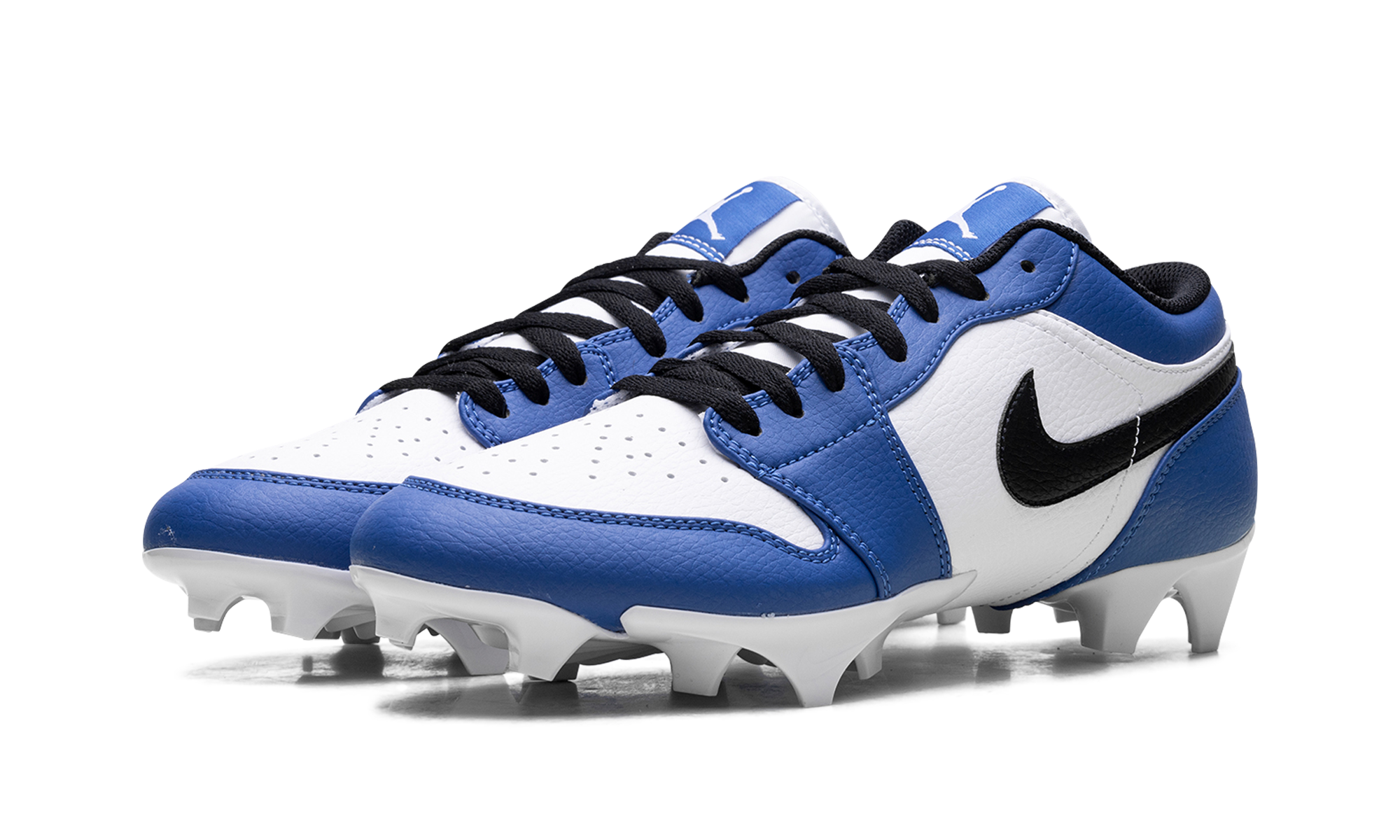 jordan 1 low td cleat game royal+FJ6245-104+diagnol left view