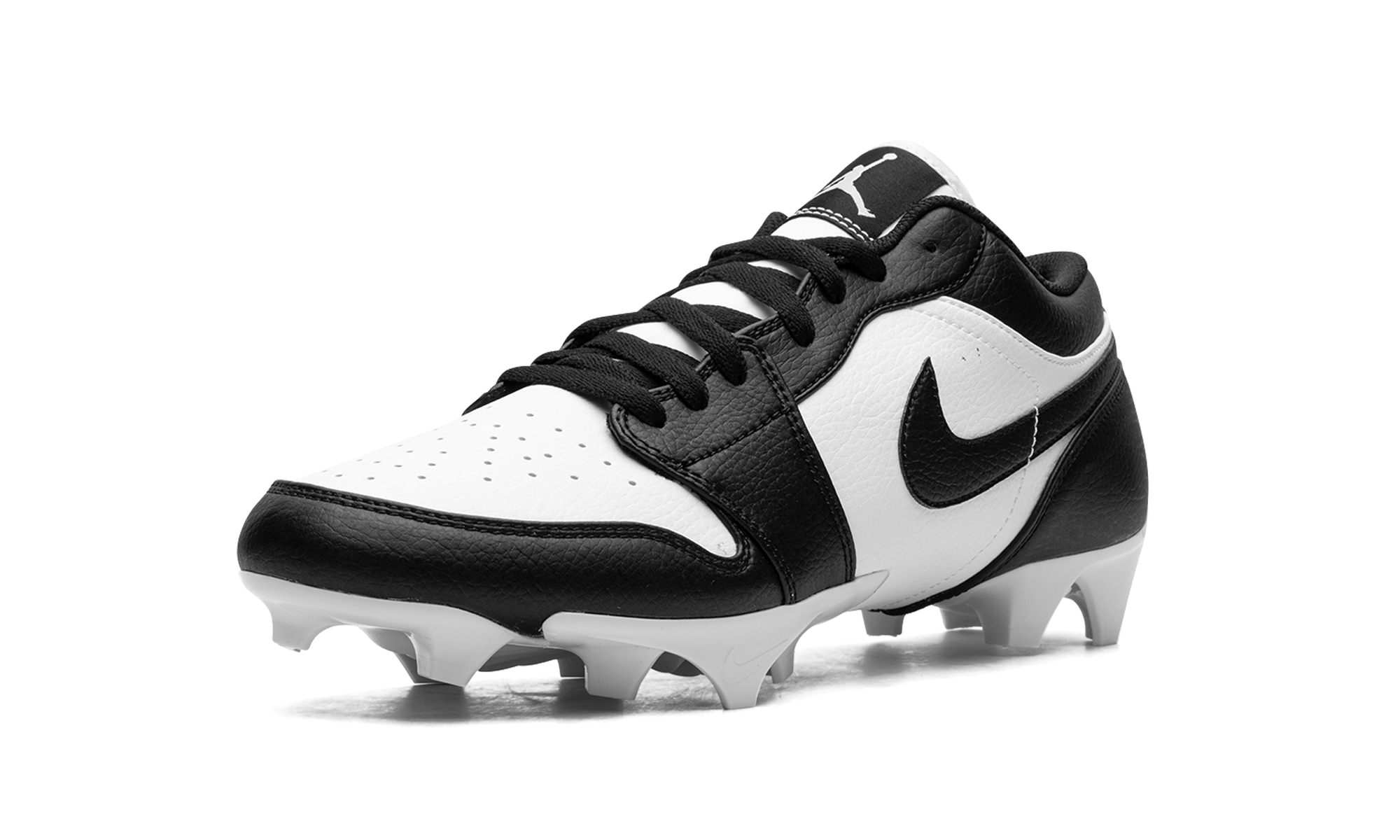 jordan 1 low td cleat panda+FJ6245-100+left diagnol single view