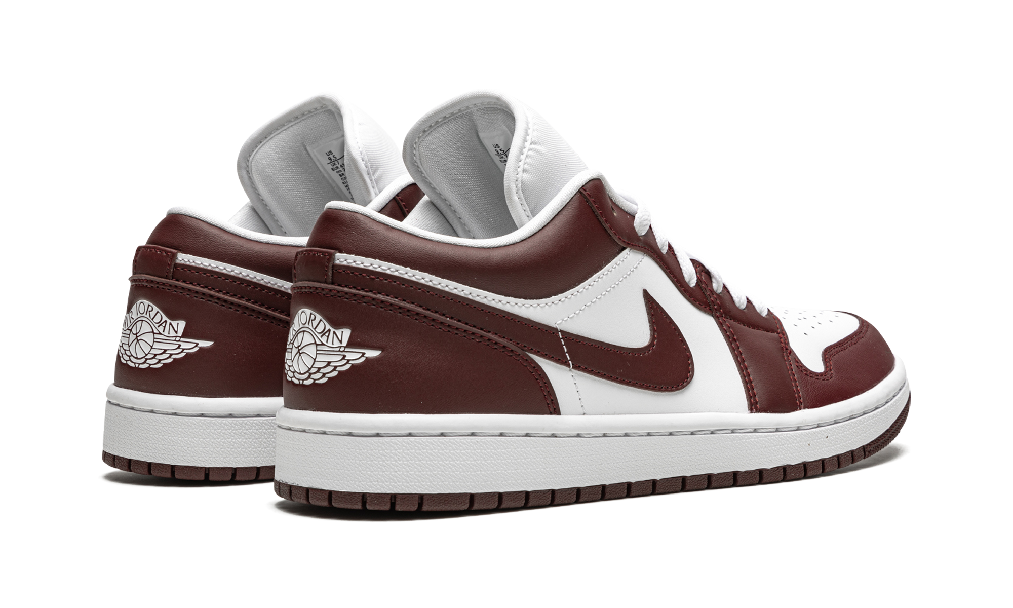 jordan 1 low team red women s+DC0774-116+diagnol right behind view