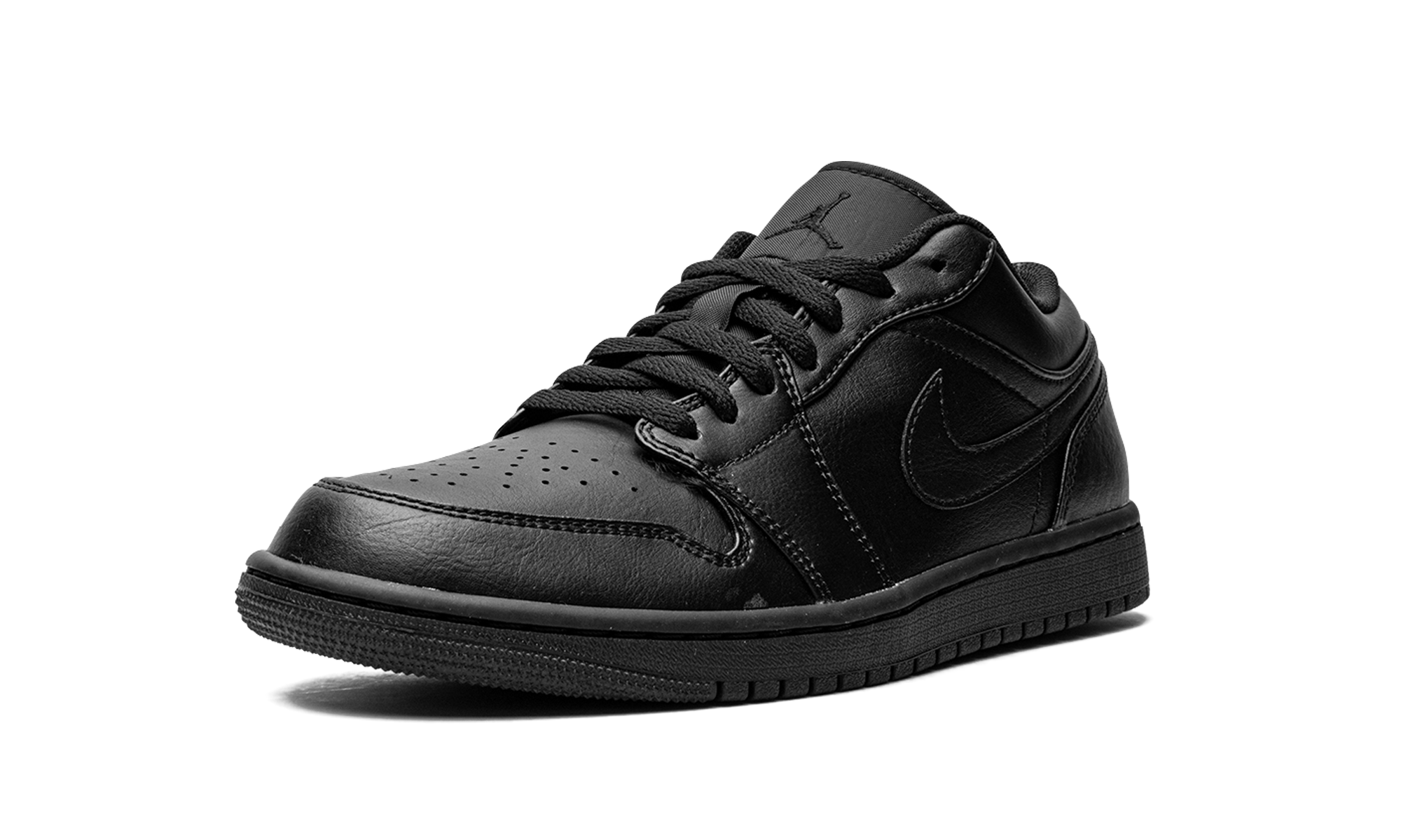 jordan 1 low triple black 2022+553558-093+left diagnol single view