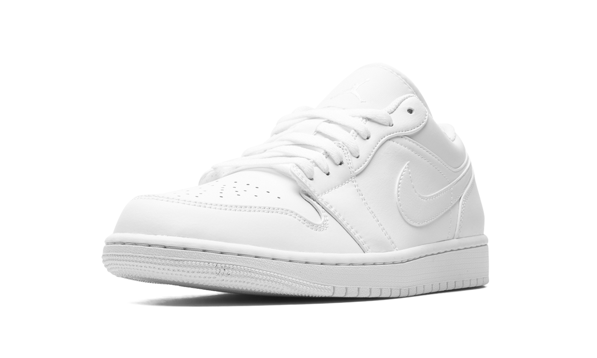 jordan 1 low triple white+553558-136+left diagnol single view