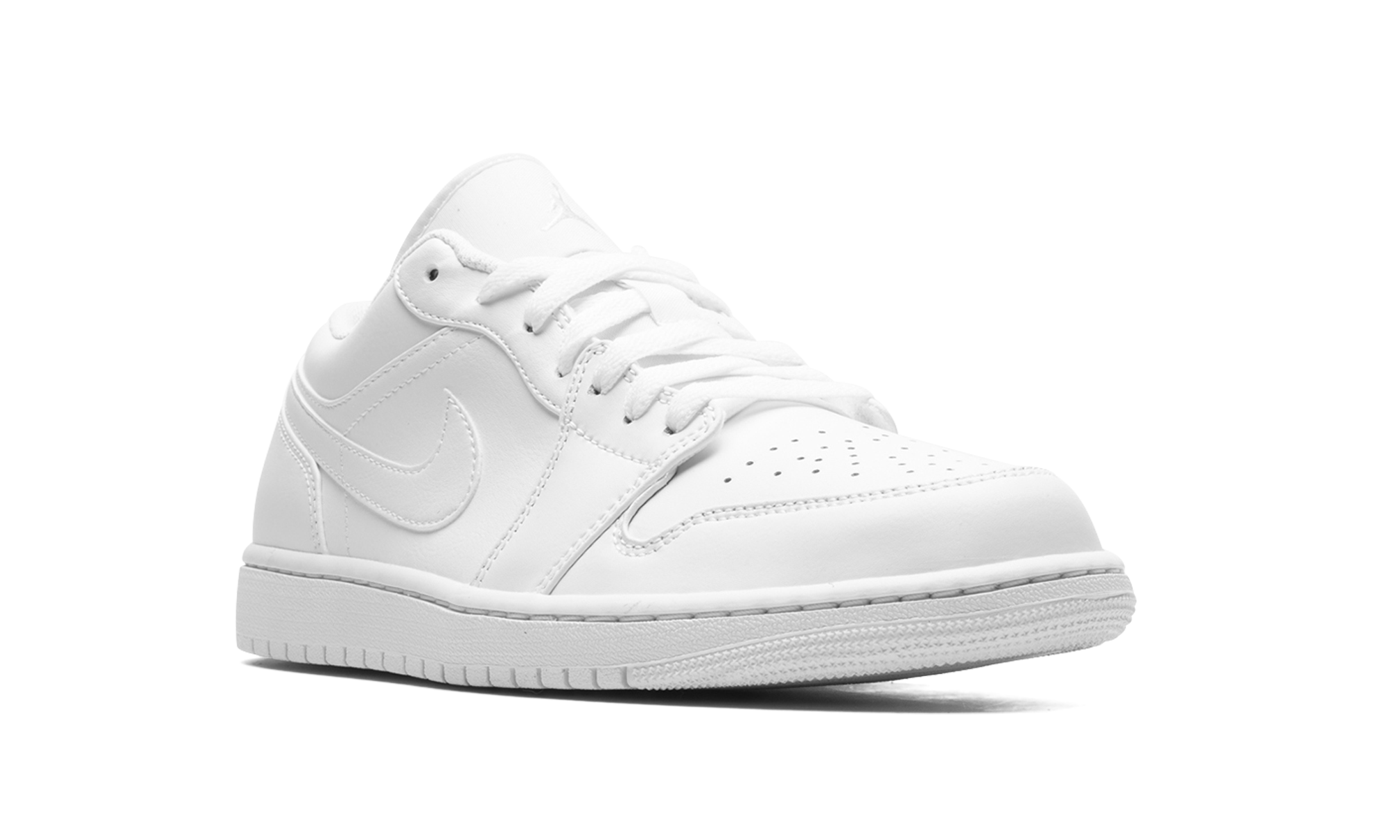 jordan 1 low triple white+553558-136+diagnol right view