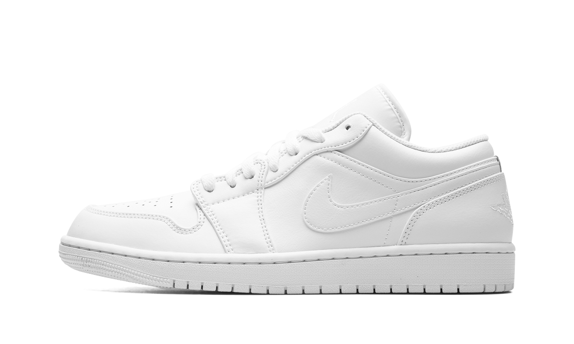 jordan 1 low triple white+553558-136+diagnol right view 1