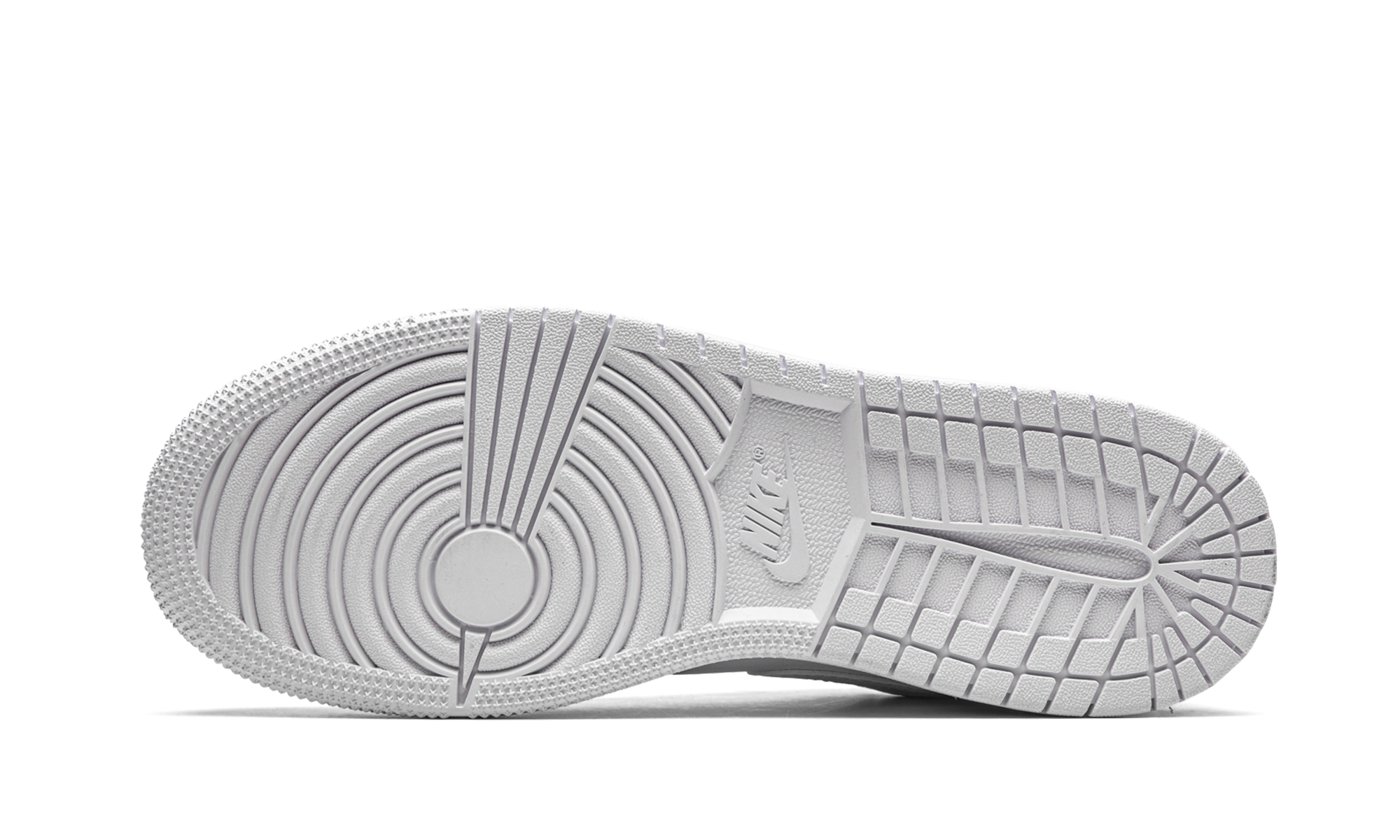 jordan 1 low triple white tumbled leather gs+553560-130+diagnol right behind view