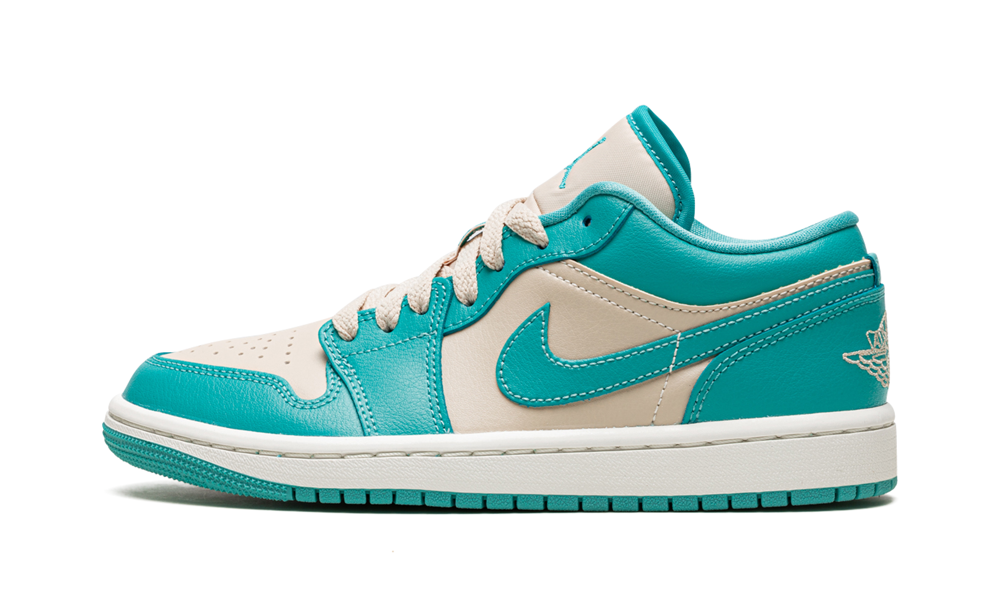 jordan 1 low tropical teal women s+DC0774-131+diagnol right view 1