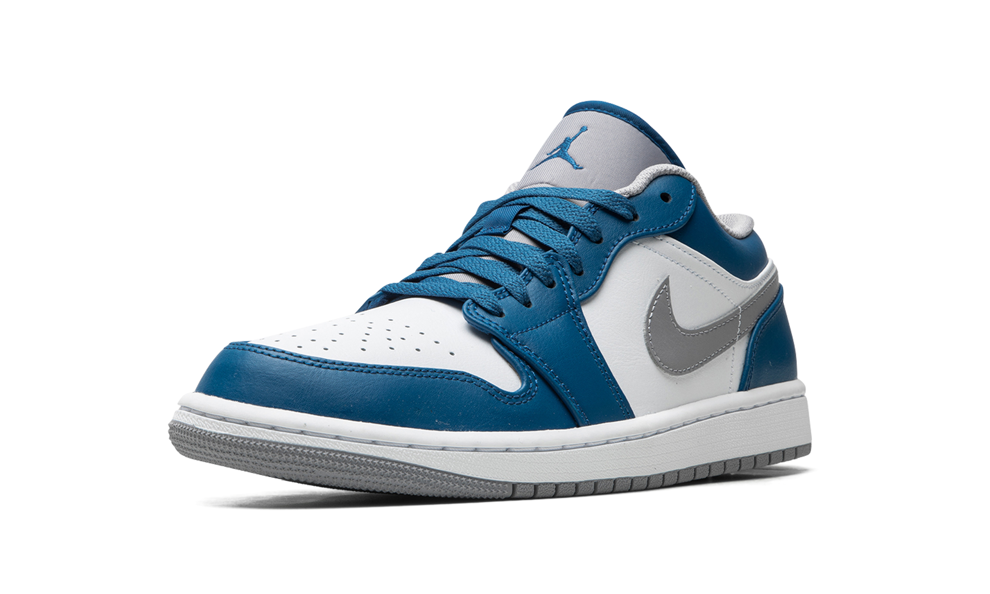 jordan 1 low true blue+553558-412+left diagnol single view
