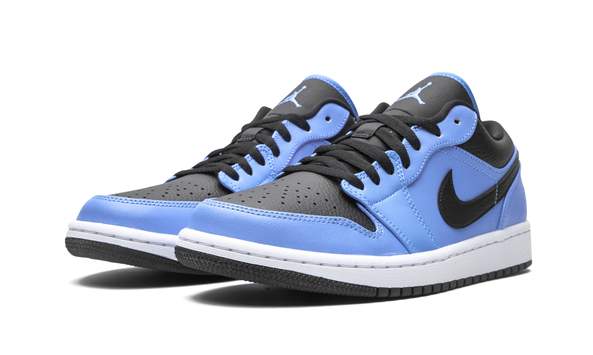 jordan 1 low university blue black+553558-403+diagnol left view