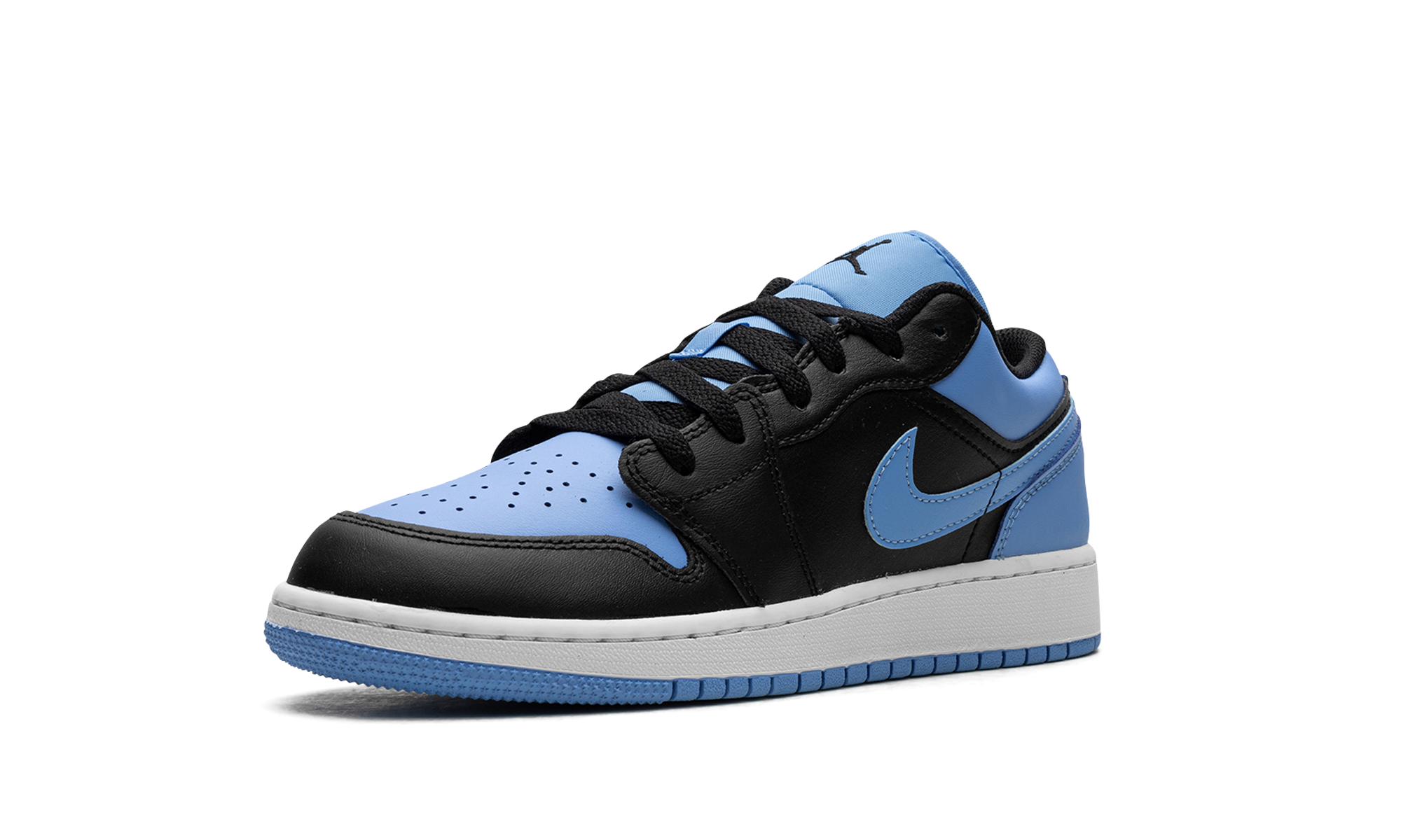 jordan 1 low university blue gs+553560-041+left diagnol single view