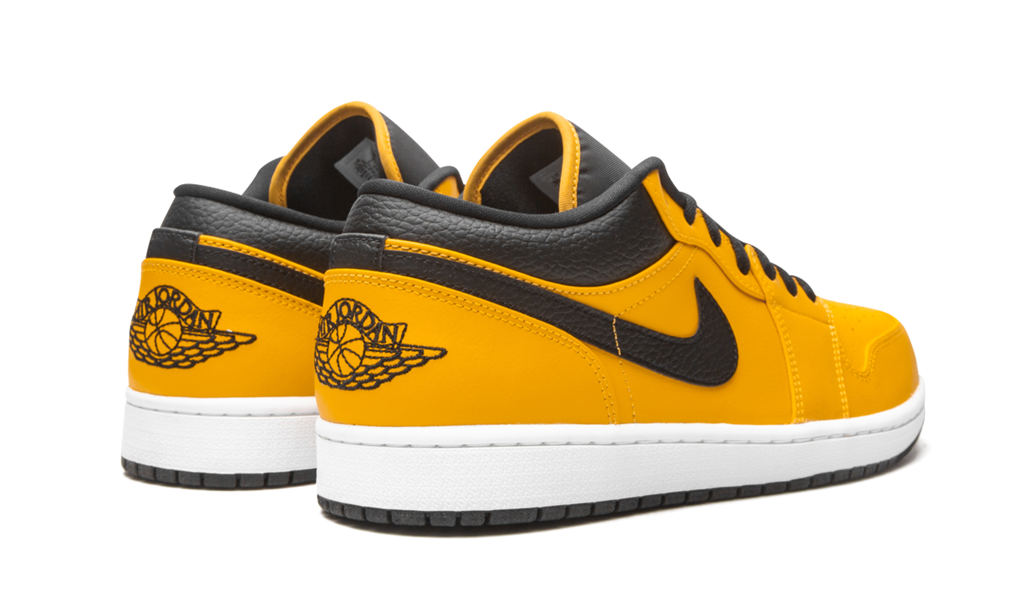 jordan 1 low university gold+553558-700+diagnol right behind view