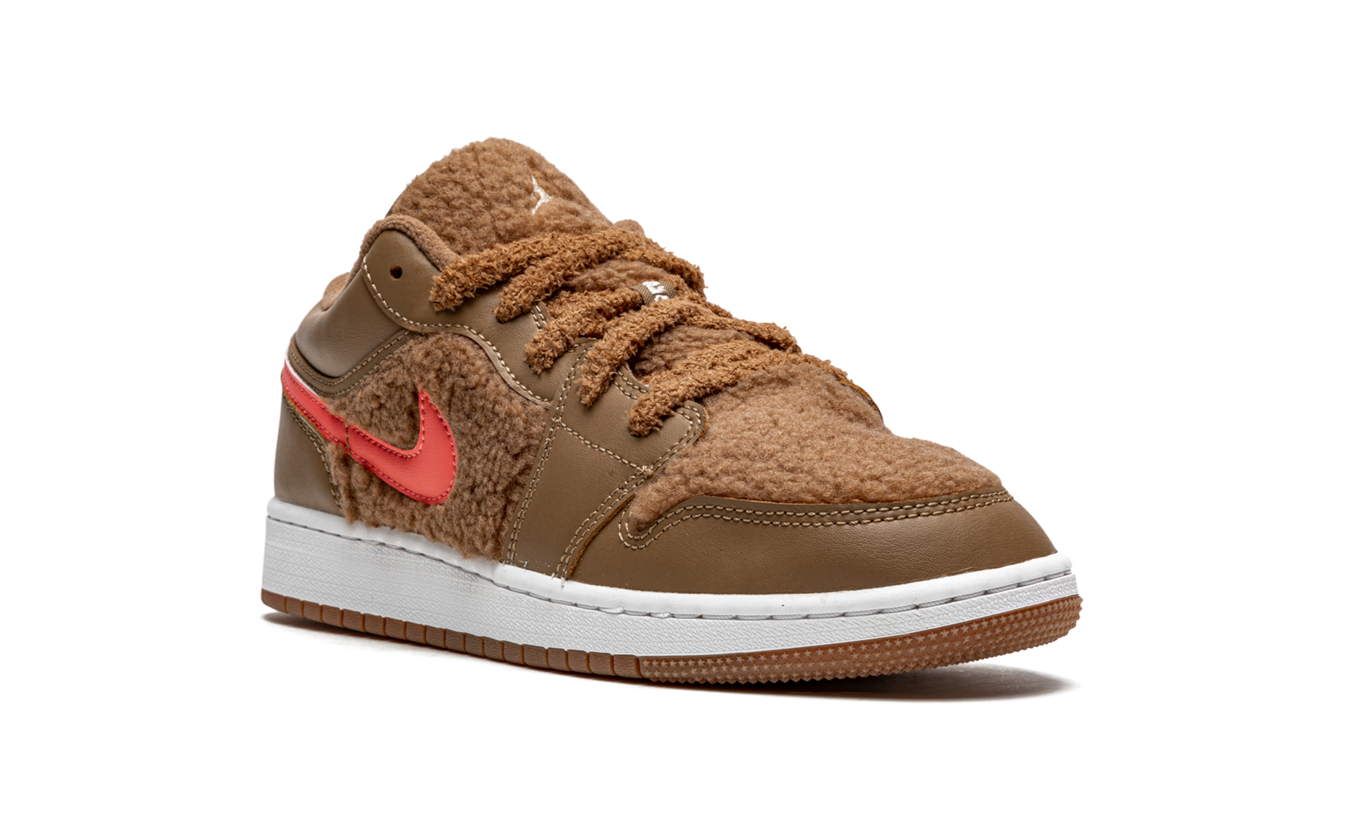 jordan 1 low utility teddy bear gs+DO2233-264+diagnol right view