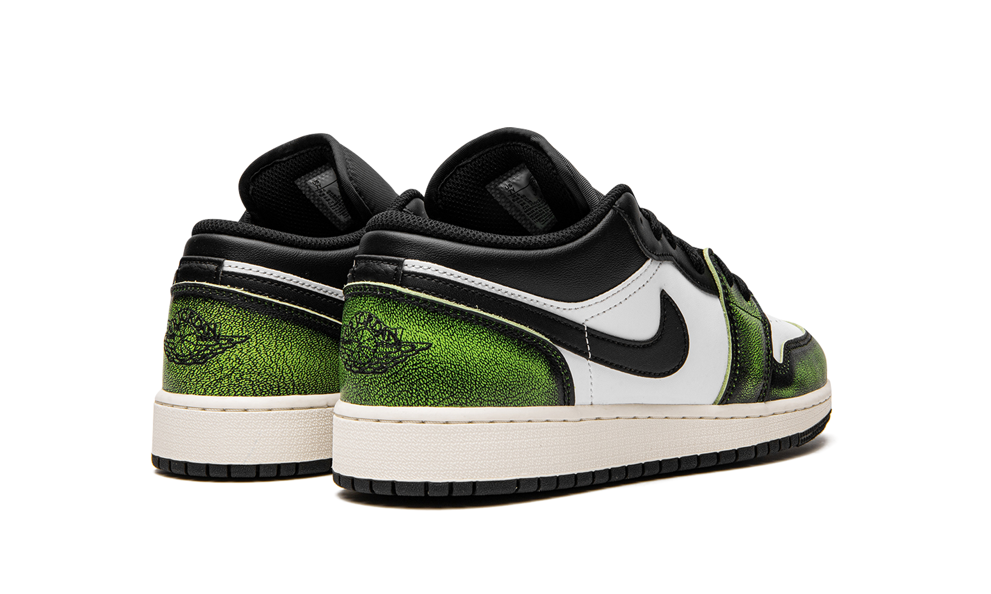 jordan 1 low wear away electric green gs+DO8244-003+diagnol right behind view