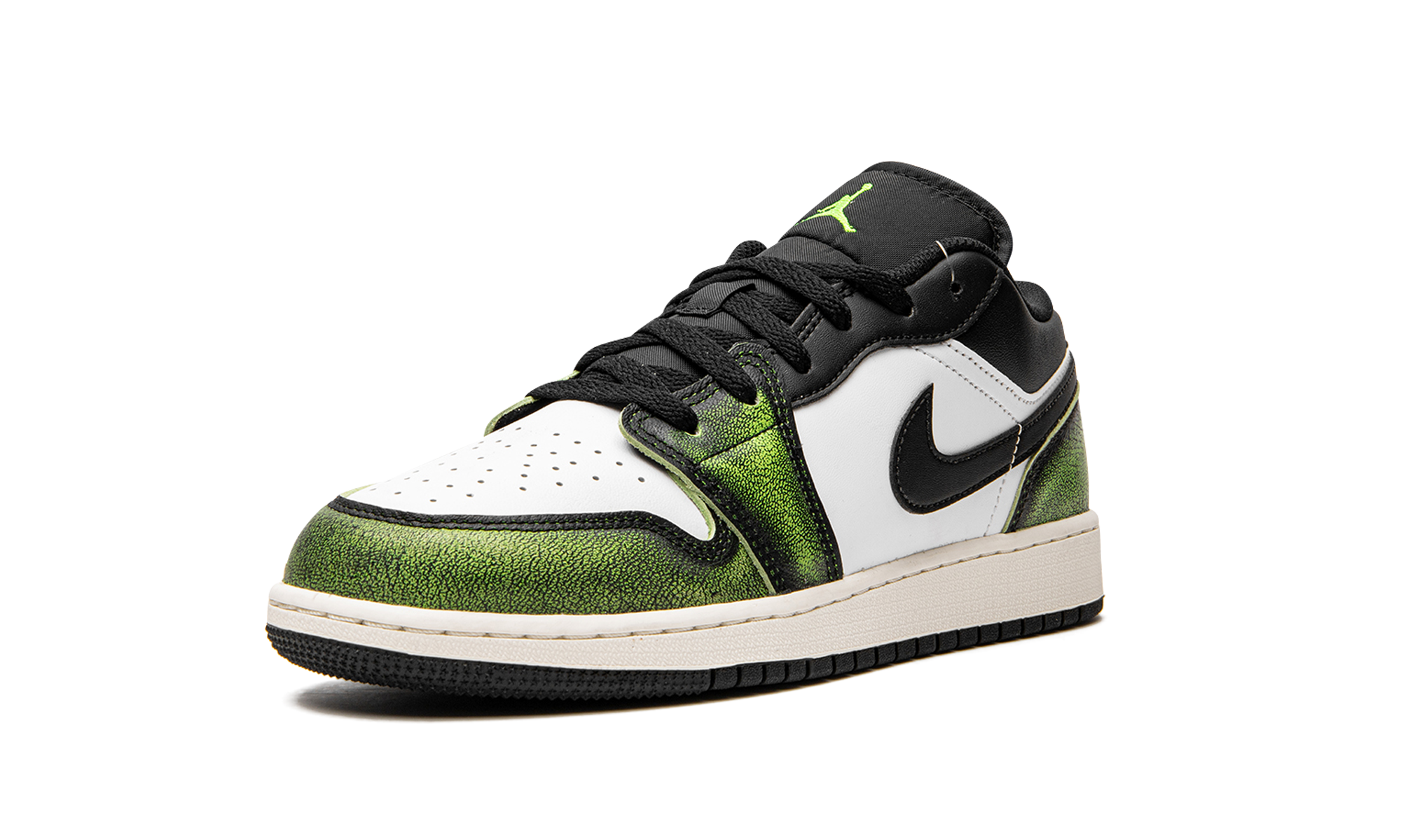 jordan 1 low wear away electric green gs+DO8244-003+left diagnol single view