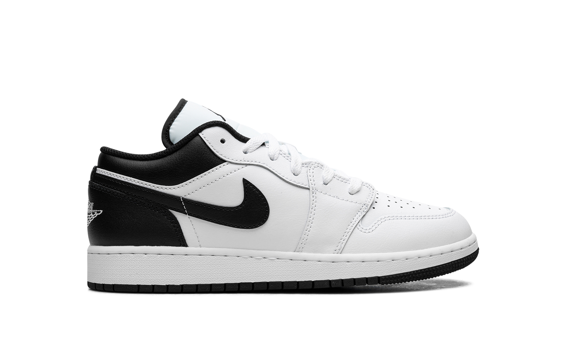 jordan 1 low white black gs+553560-132+right view