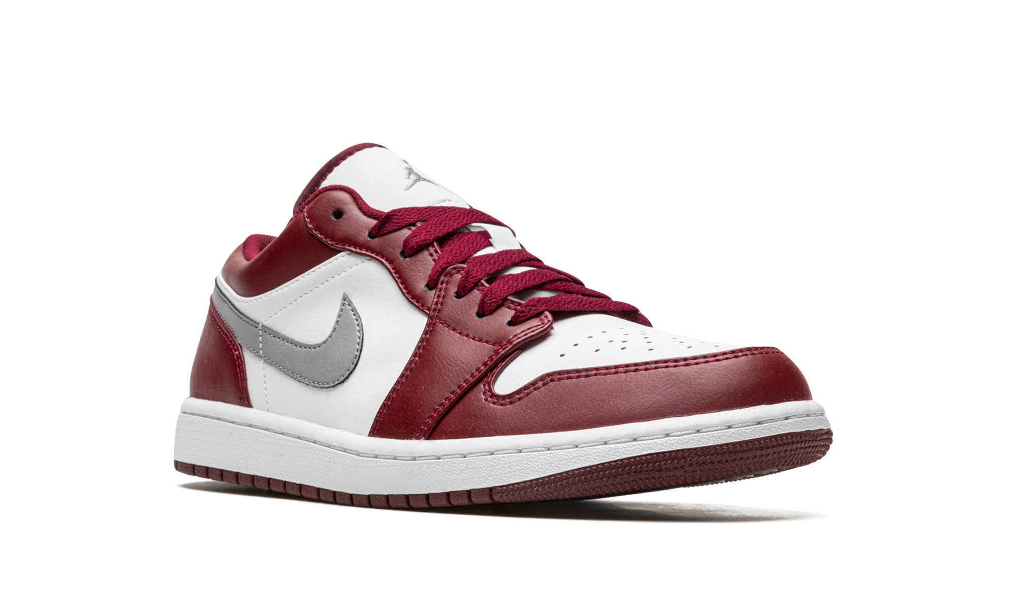 jordan 1 low white bordeaux+553558-615+diagnol right view