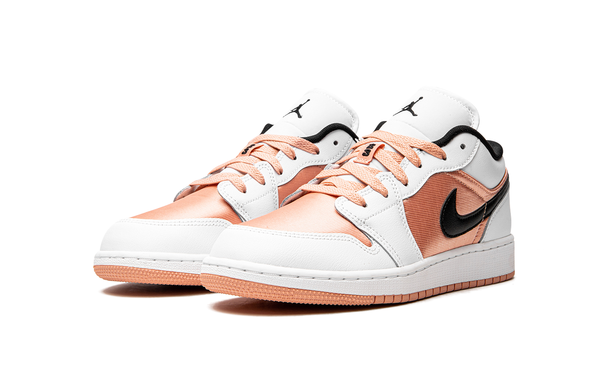 jordan 1 low white light madder root gs+DM8960-801+diagnol left view