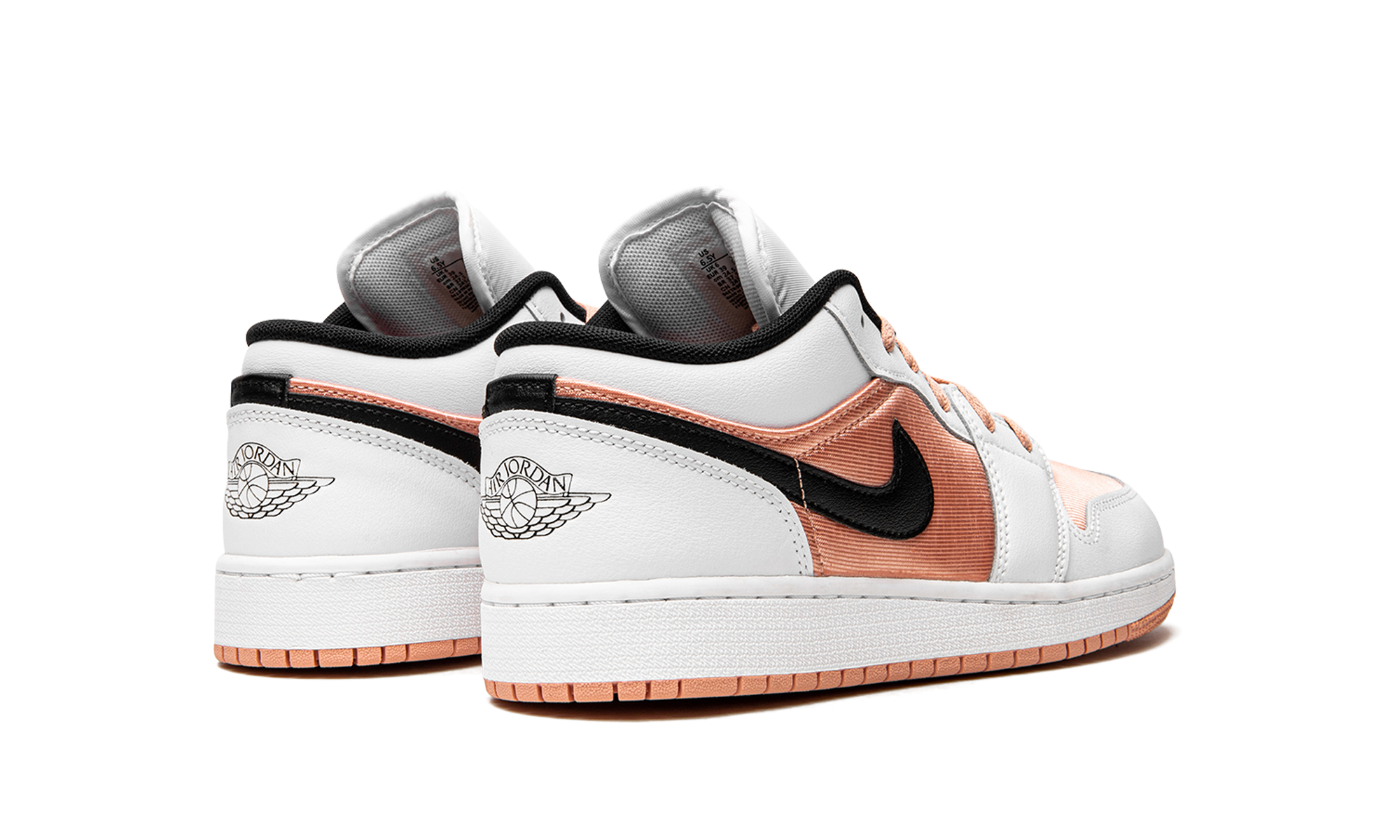 jordan 1 low white light madder root gs+DM8960-801+diagnol right behind view
