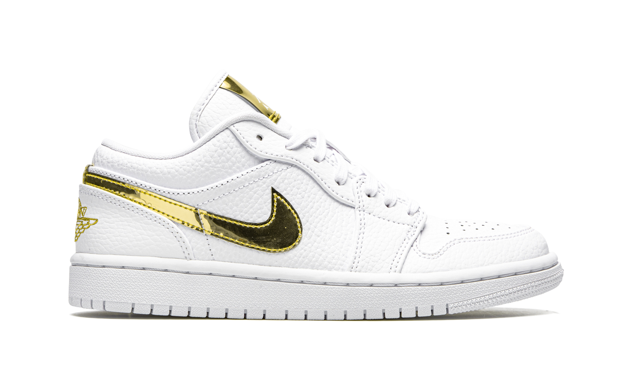 jordan 1 low white metallic gold women s+CZ4776-100+right view