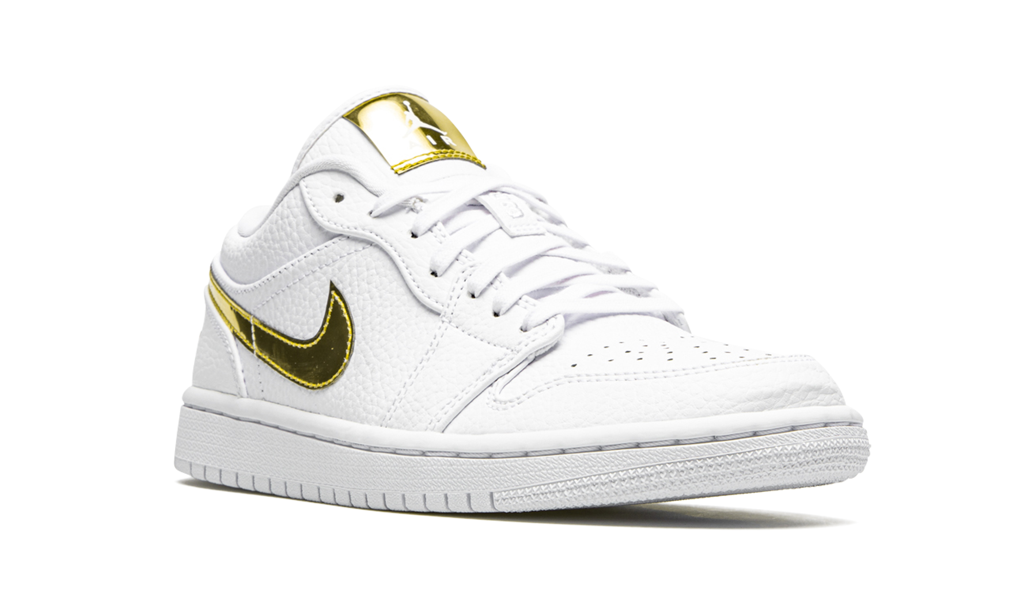 jordan 1 low white metallic gold women s+CZ4776-100+diagnol right view