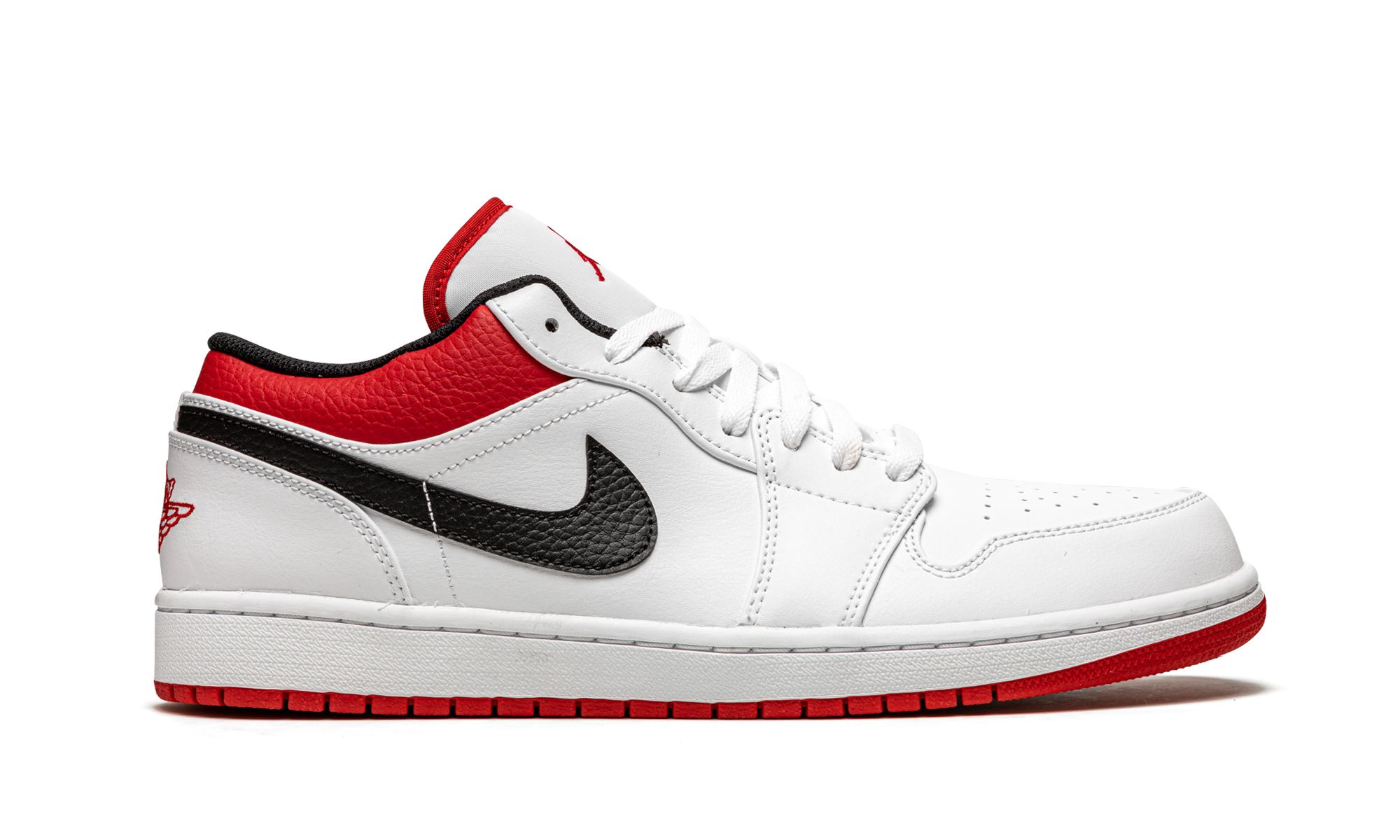 jordan 1 low white university red black+553558-118+right view