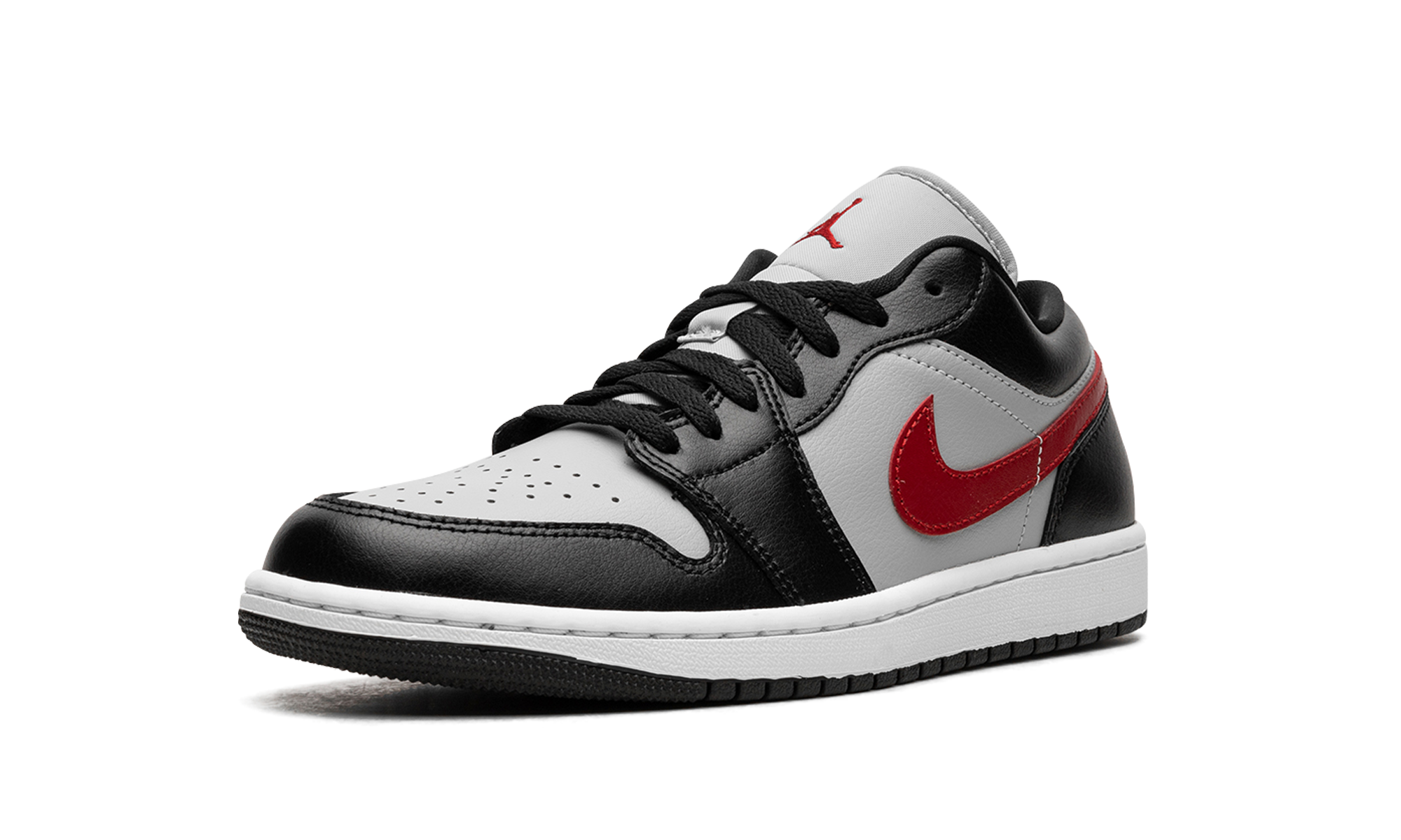 jordan 1 low wolf grey gym red women s+DC0774-062+left diagnol single view