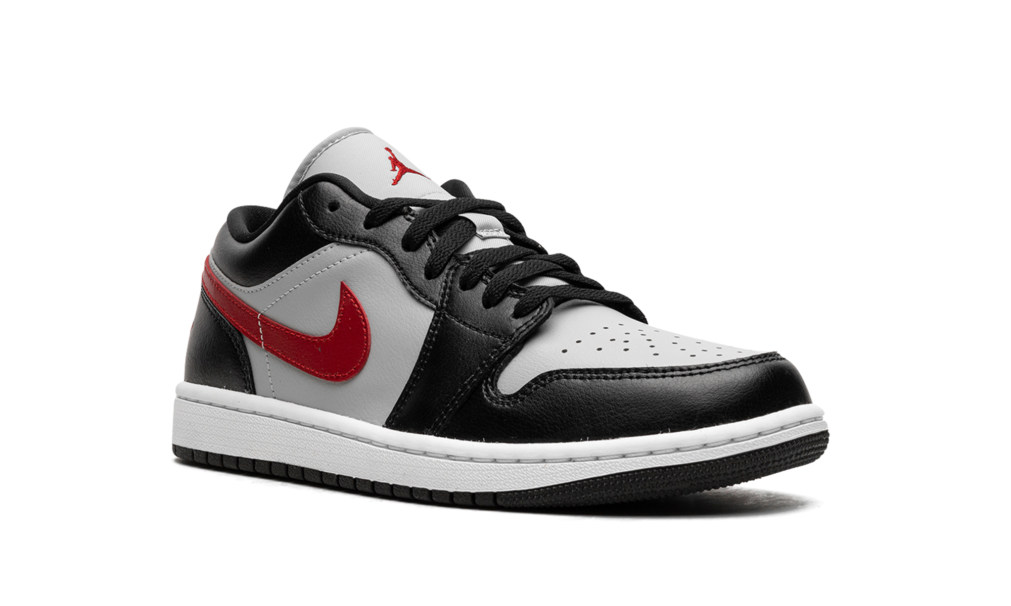 jordan 1 low wolf grey gym red women s+DC0774-062+diagnol right view
