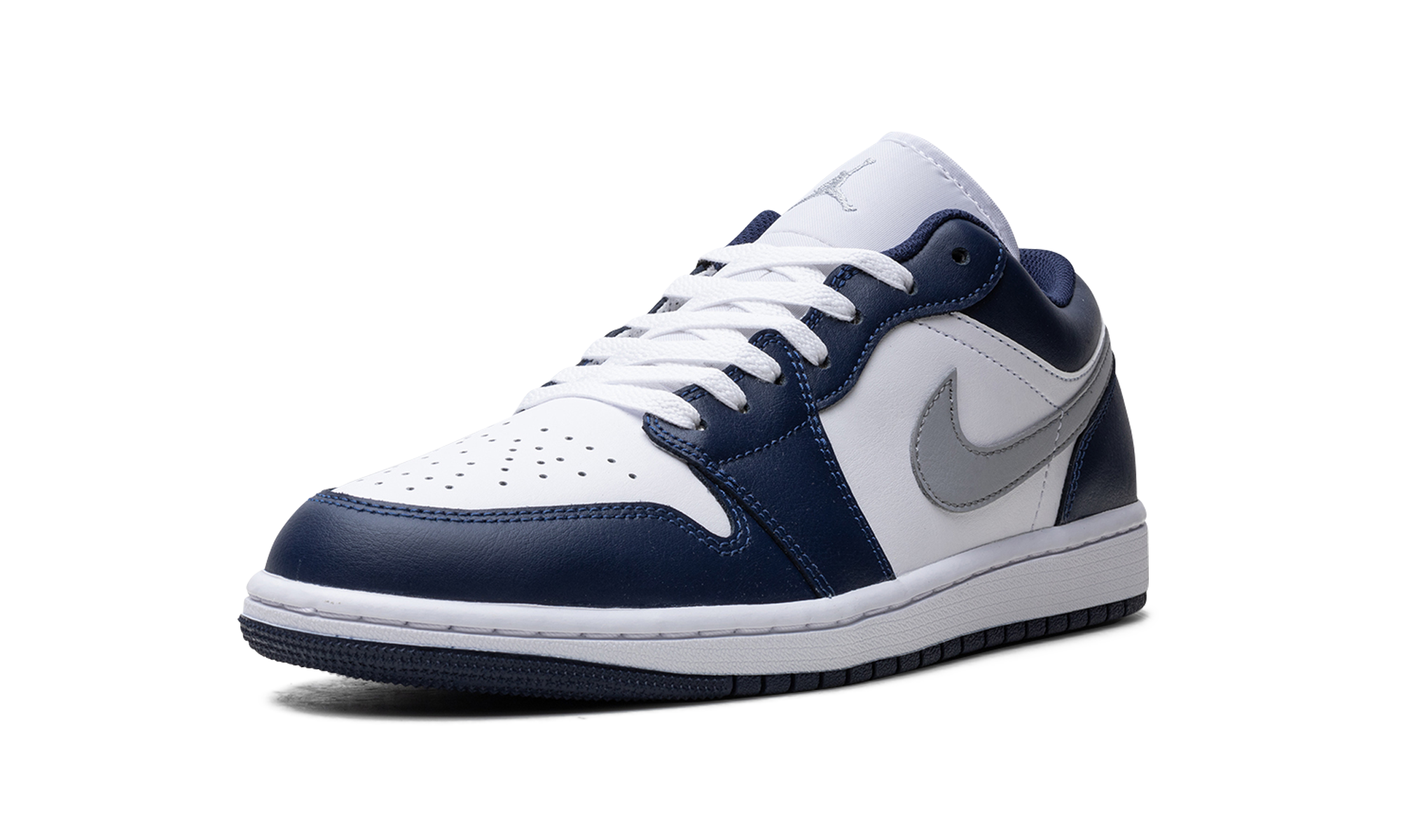 jordan 1 low wolf grey midnight navy+553558-141+left diagnol single view