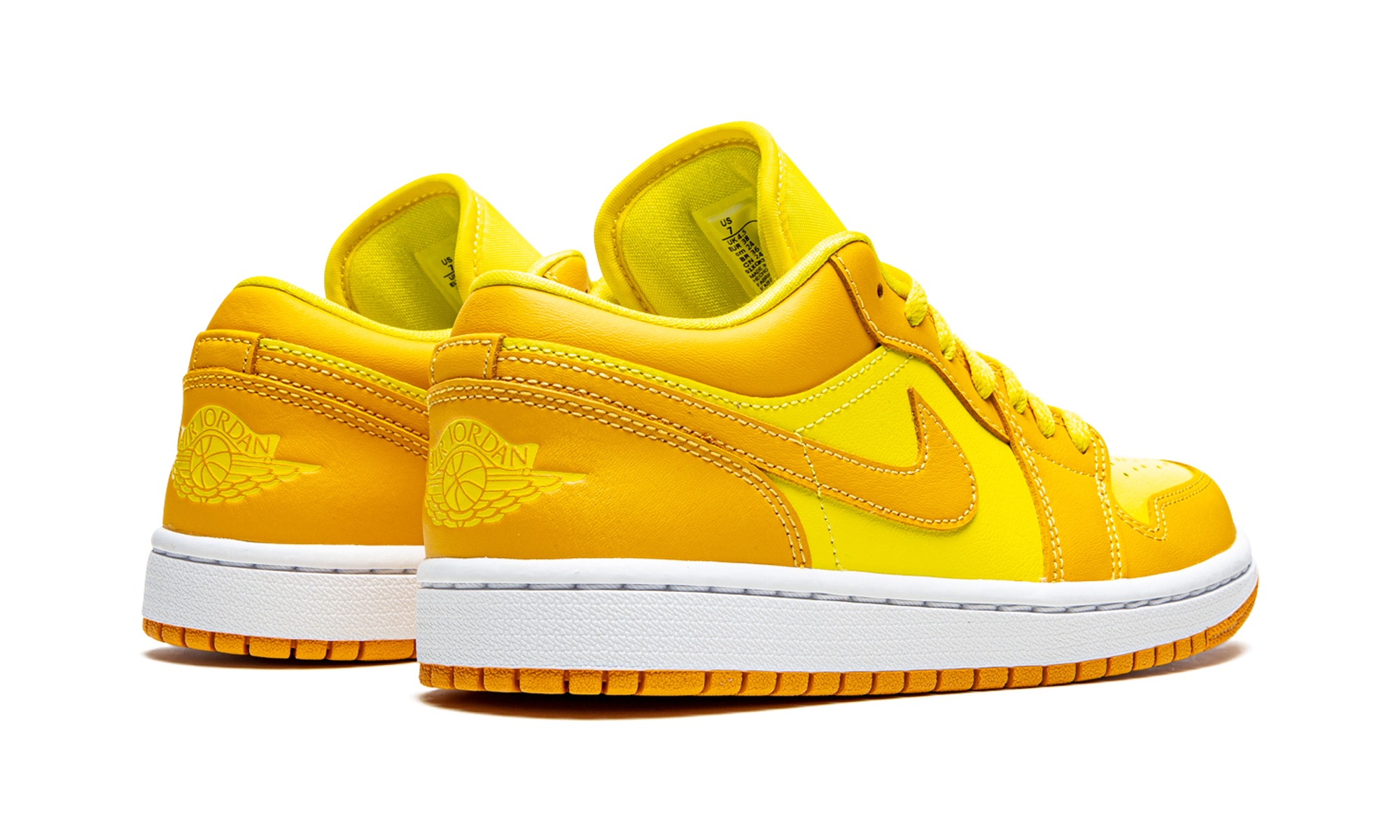 jordan 1 low yellow strike women s+DC0774-700+diagnol right behind view