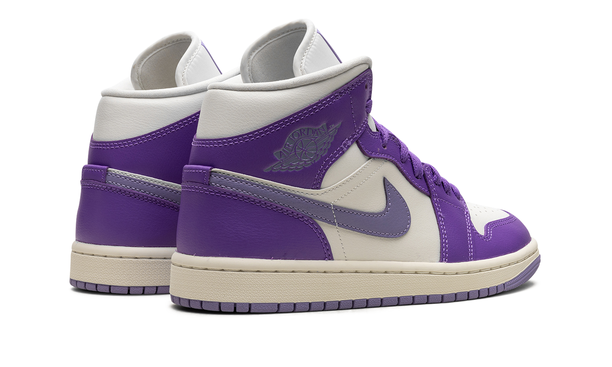 jordan 1 mid action grape women s+BQ6472-504+diagnol right behind view