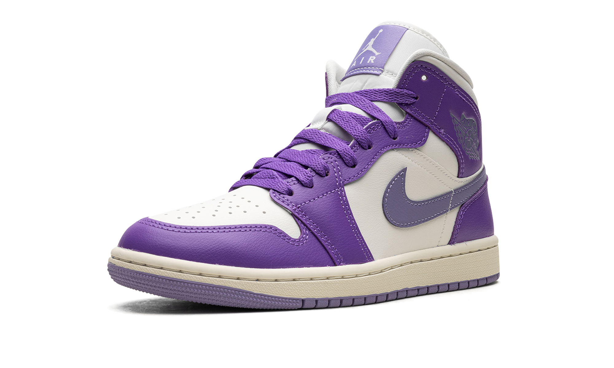 jordan 1 mid action grape women s+BQ6472-504+left diagnol single view