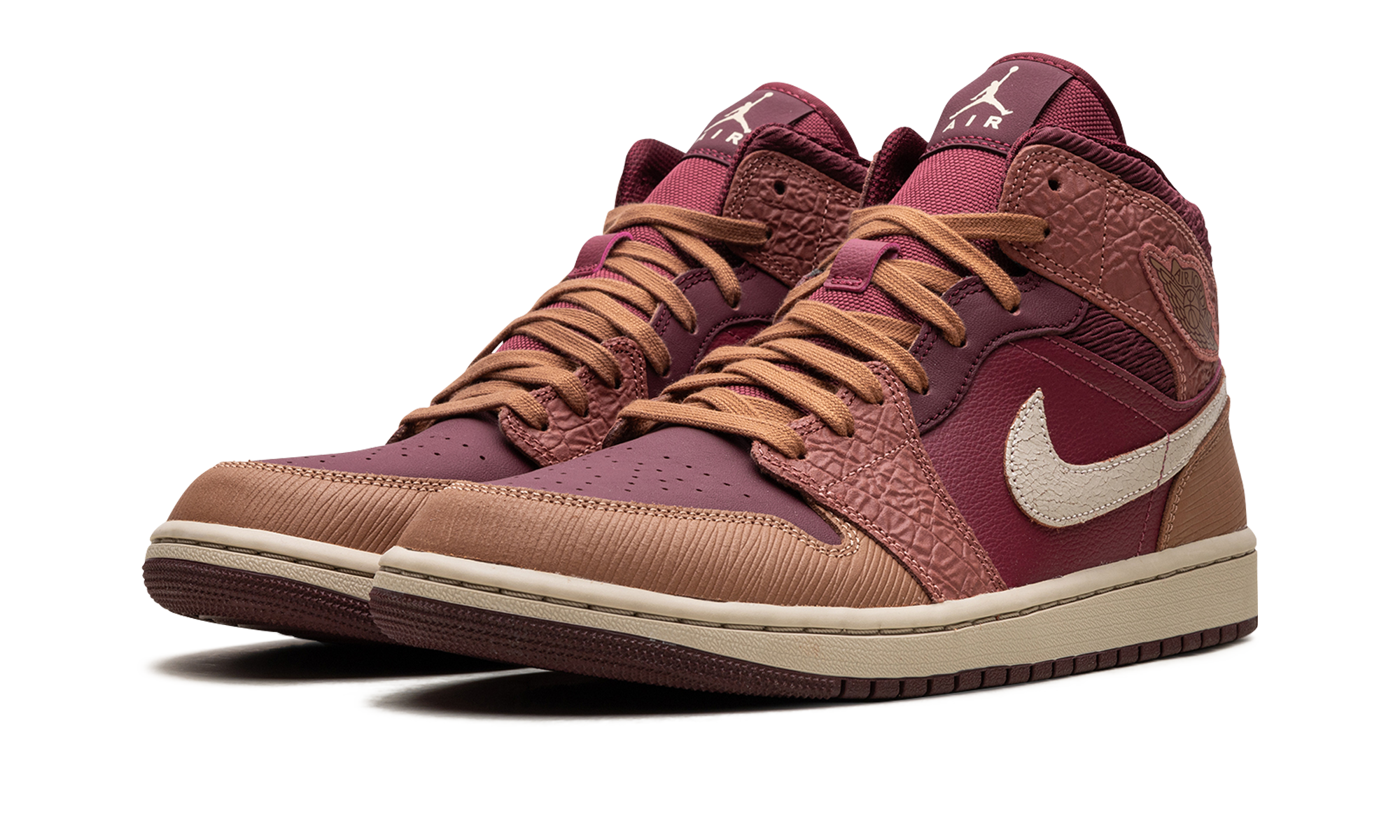 jordan 1 mid africa women s+DV3476-600+diagnol left view