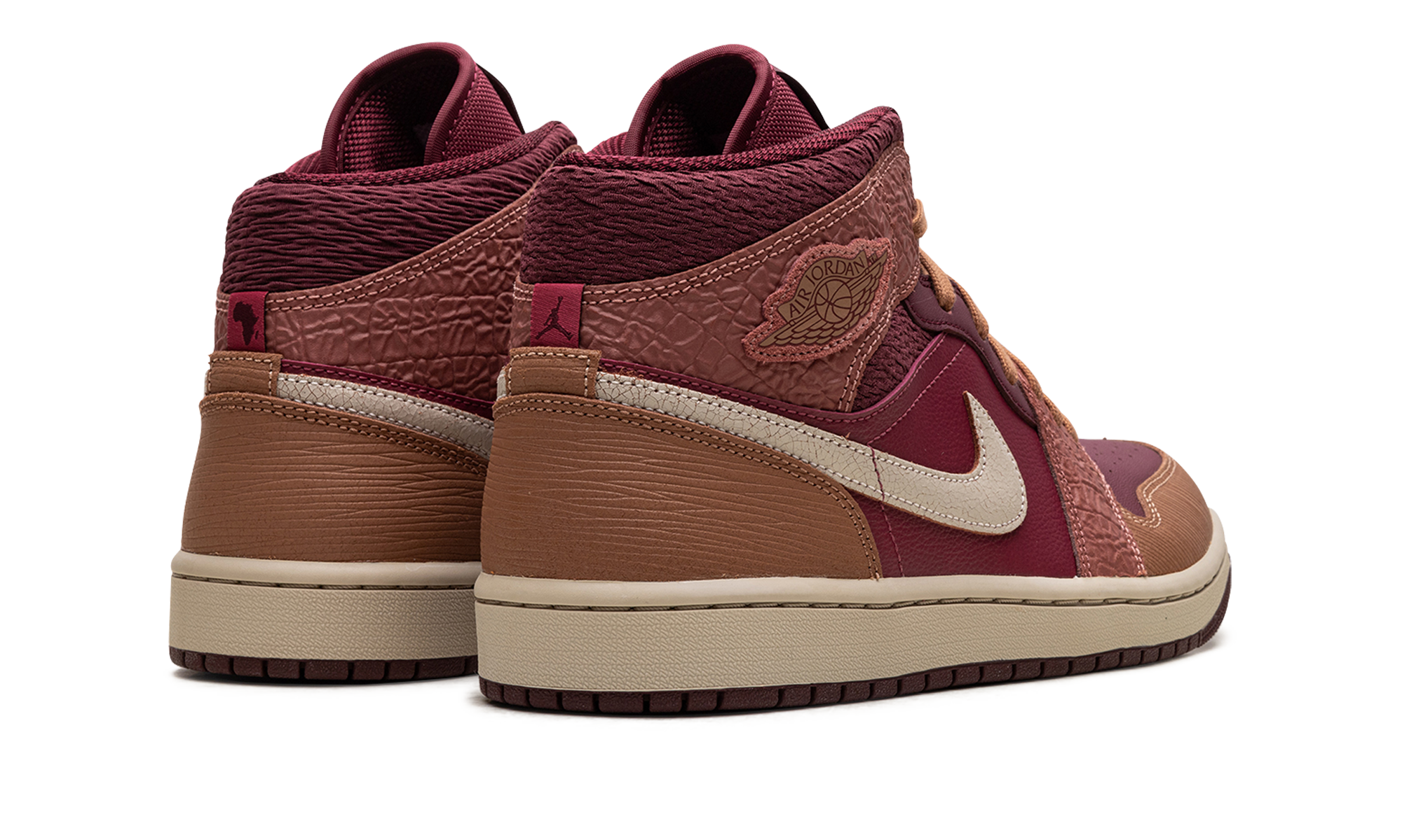 jordan 1 mid africa women s+DV3476-600+diagnol right behind view