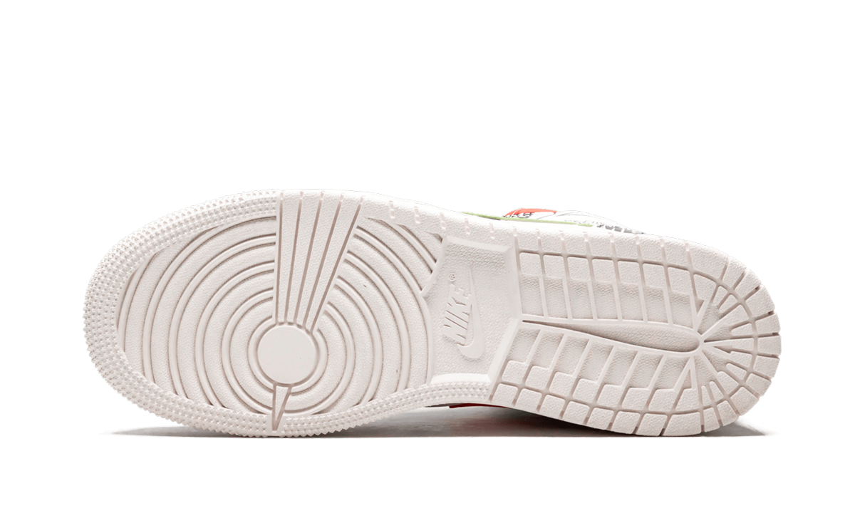 jordan 1 mid all over logos gs+554725-143+bottom view