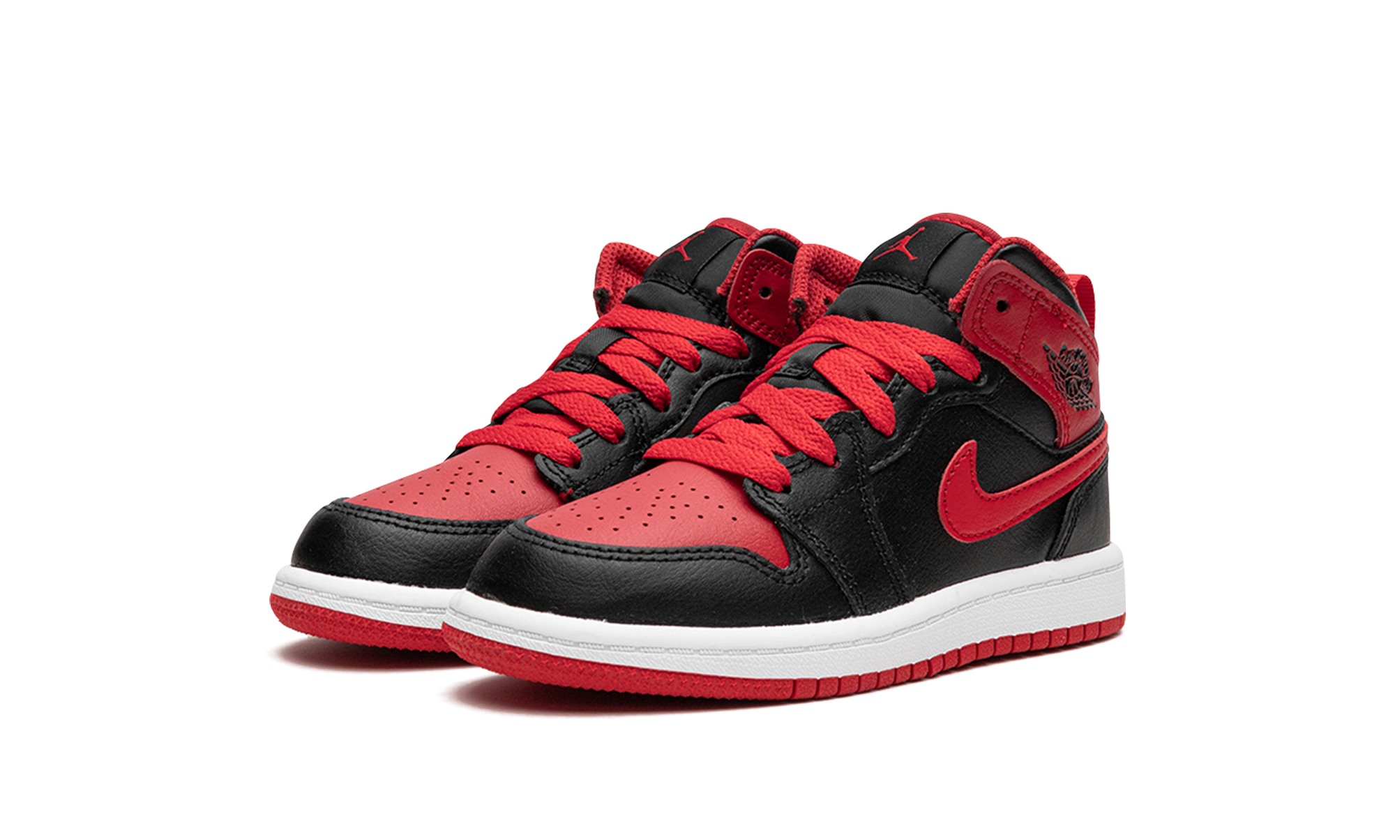 jordan 1 mid alternate bred 2022 ps+DQ8424-060+diagnol left view
