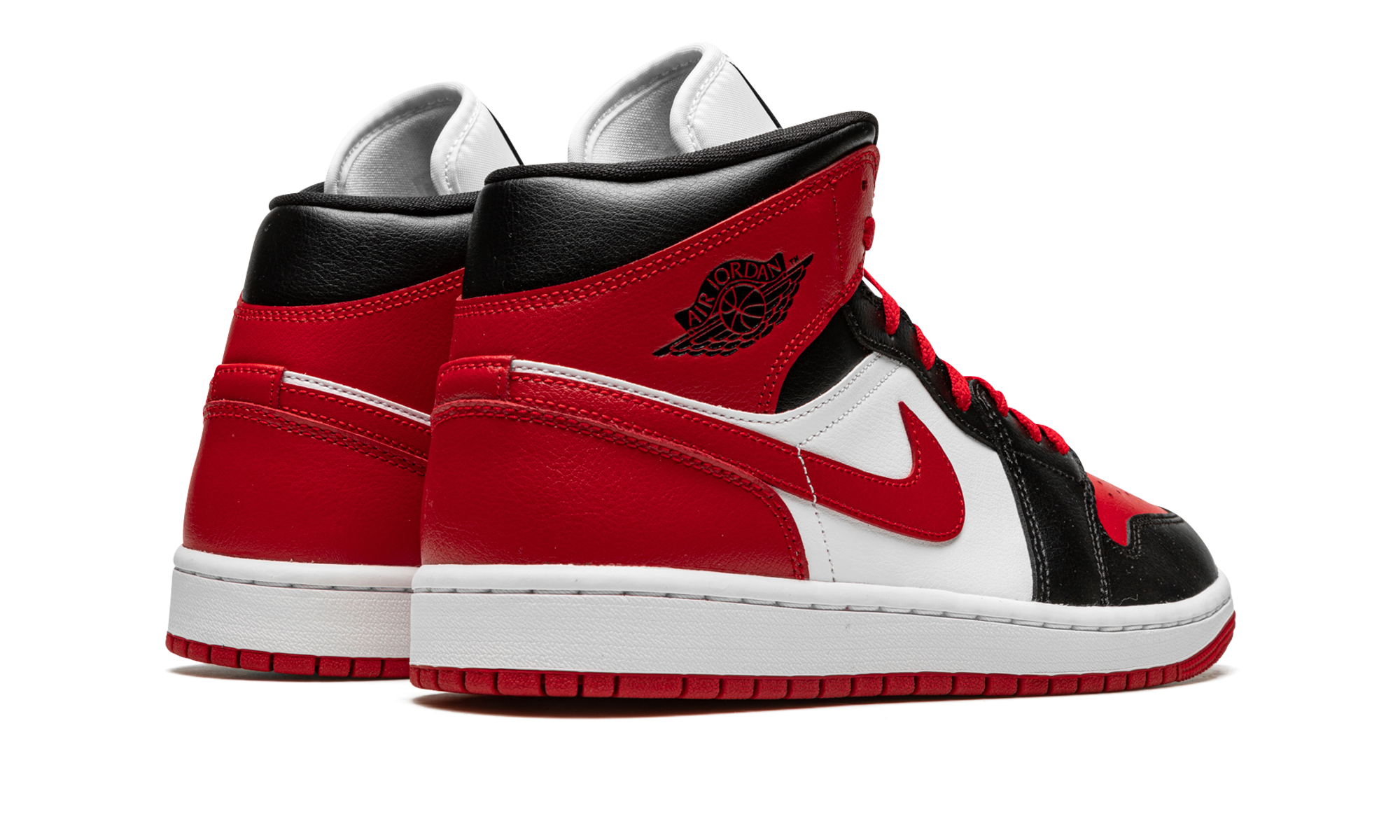 jordan 1 mid alternate bred toe women s+BQ6472-079+diagnol right behind view