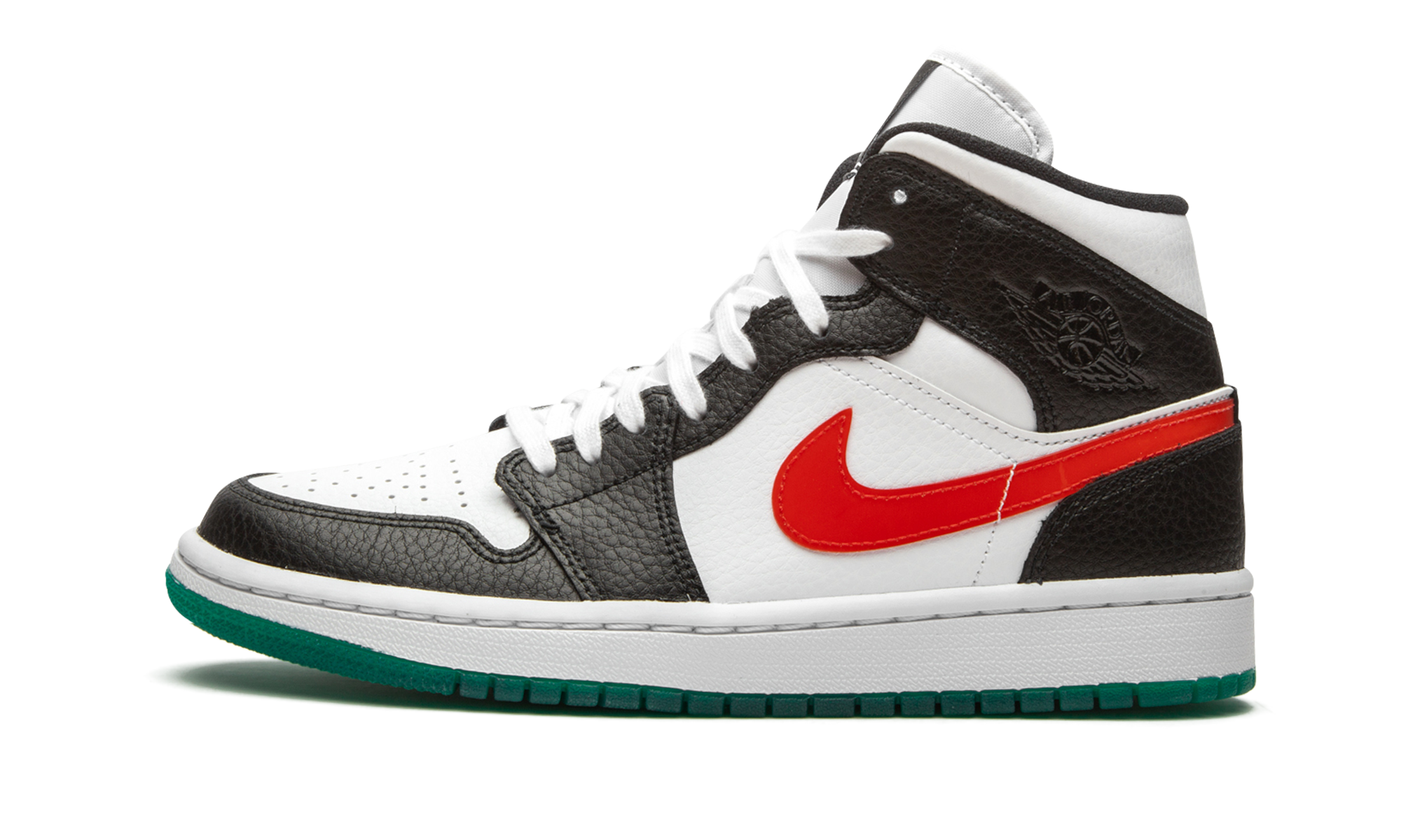 jordan 1 mid alternate swooshes red yellow women s+BQ6472-063+diagnol right view 1