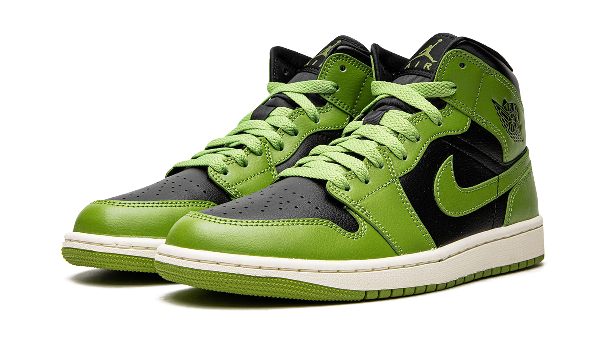 jordan 1 mid altitude green women s+BQ6472-031+diagnol left view