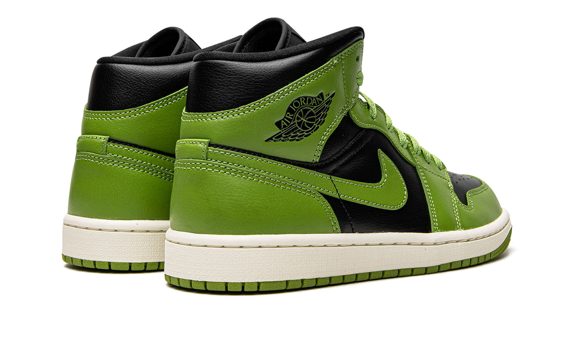 jordan 1 mid altitude green women s+BQ6472-031+diagnol right behind view