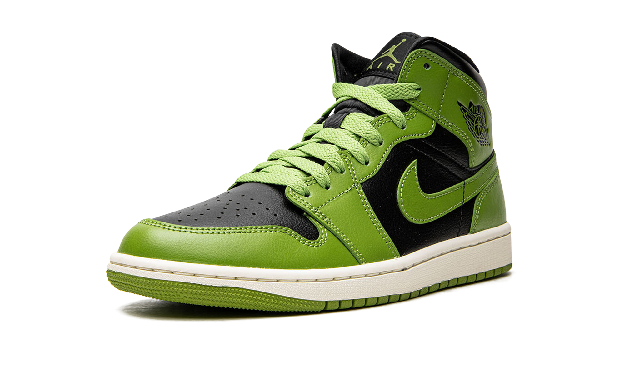 jordan 1 mid altitude green women s+BQ6472-031+left diagnol single view