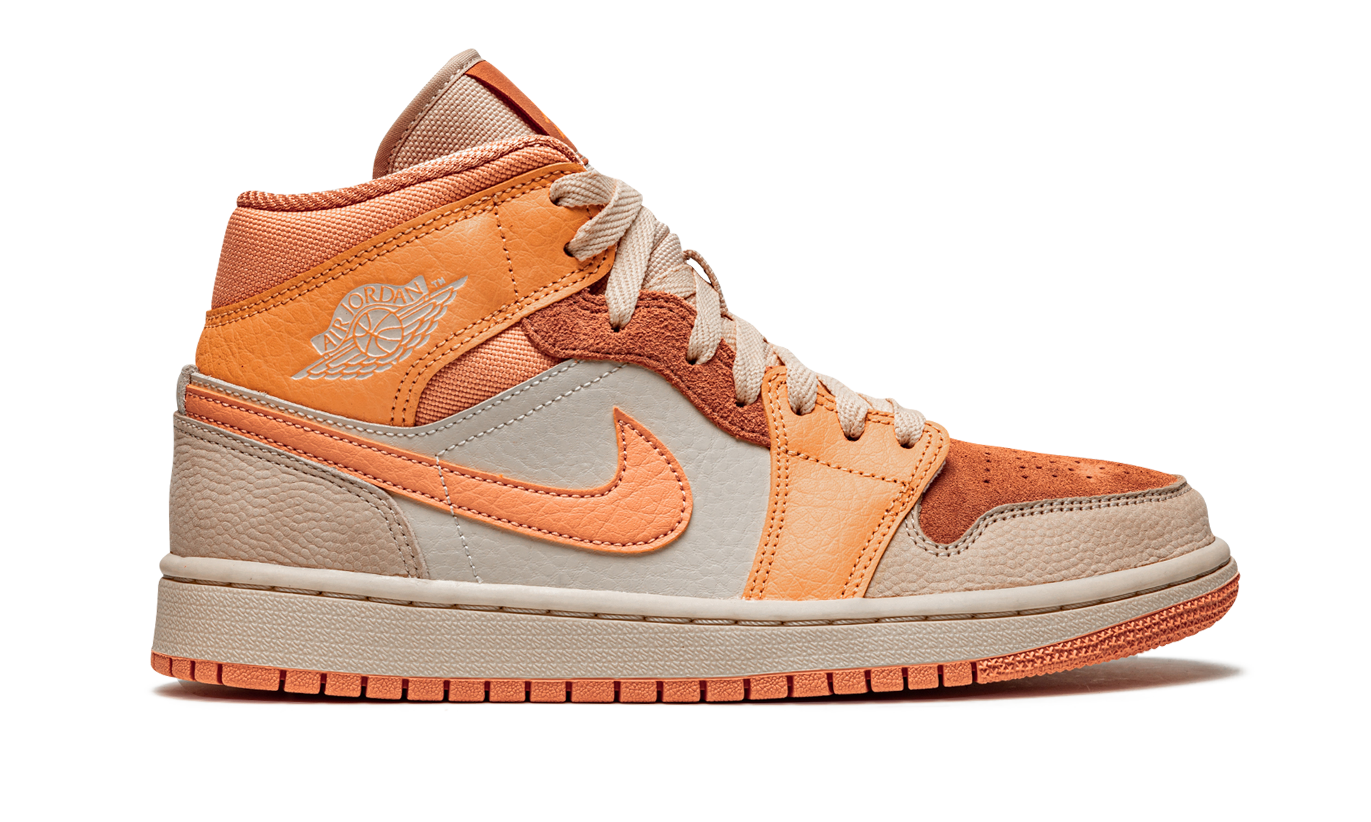 jordan 1 mid apricot orange women s+DH4270-800+right view