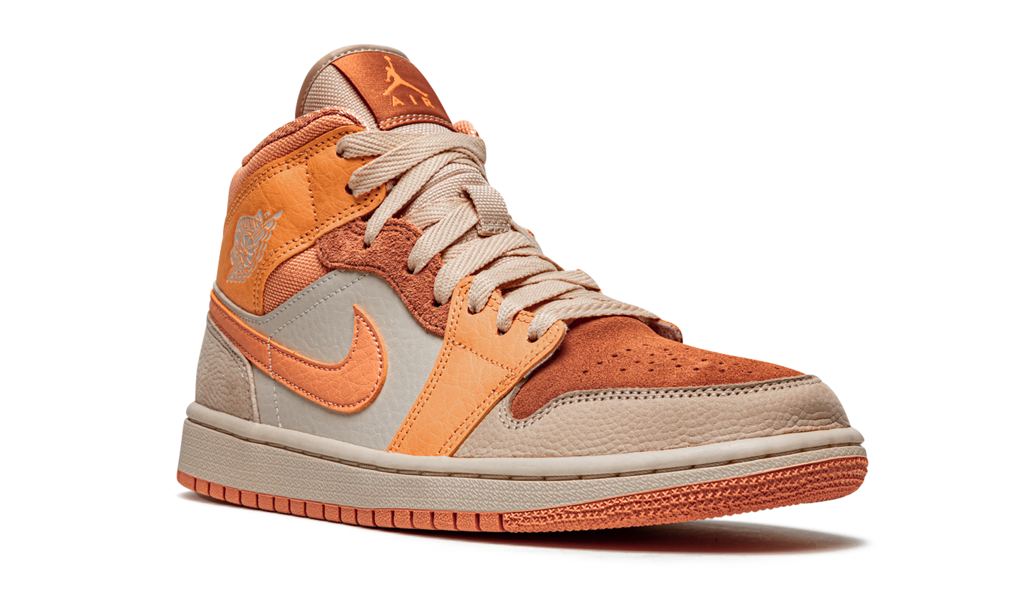 jordan 1 mid apricot orange women s+DH4270-800+diagnol right view