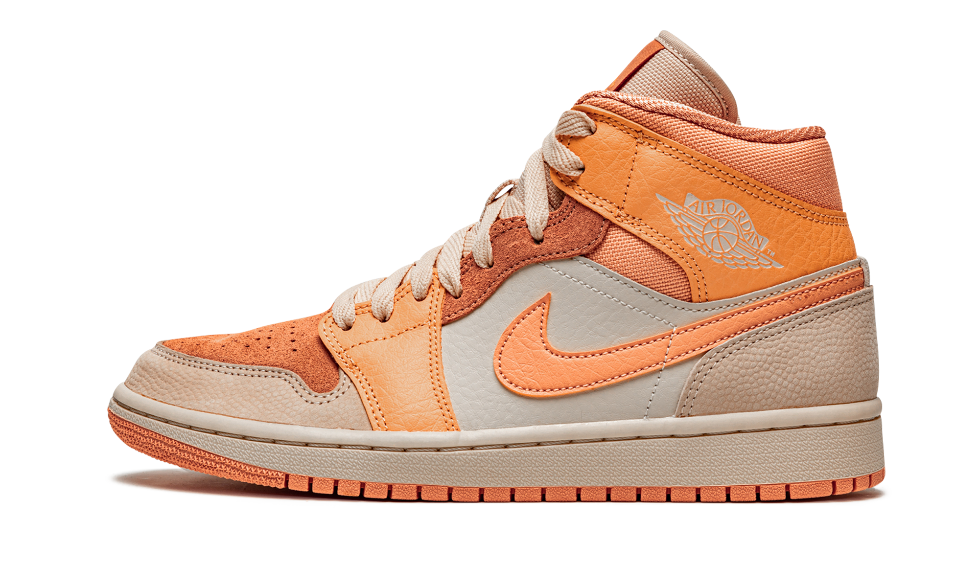jordan 1 mid apricot orange women s+DH4270-800+diagnol right view 1